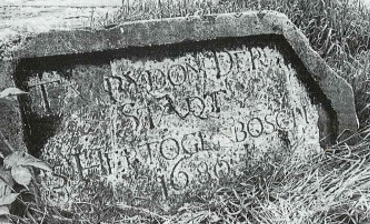 een grenssteen die de grens van de vrijdom van 's-Hertogenbosch aangaf