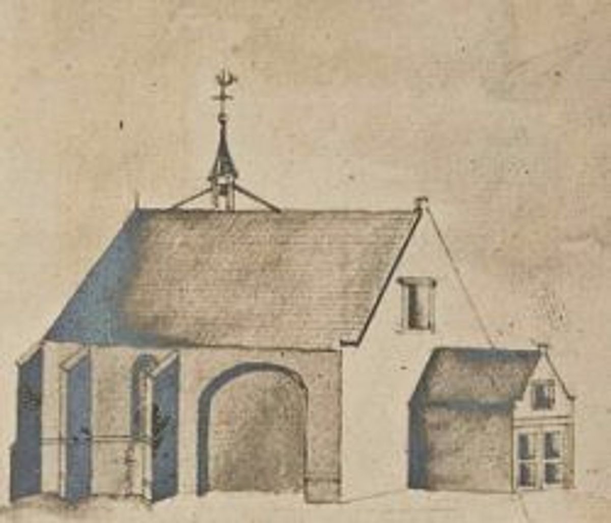 Het oude kerkje in Groenewoud