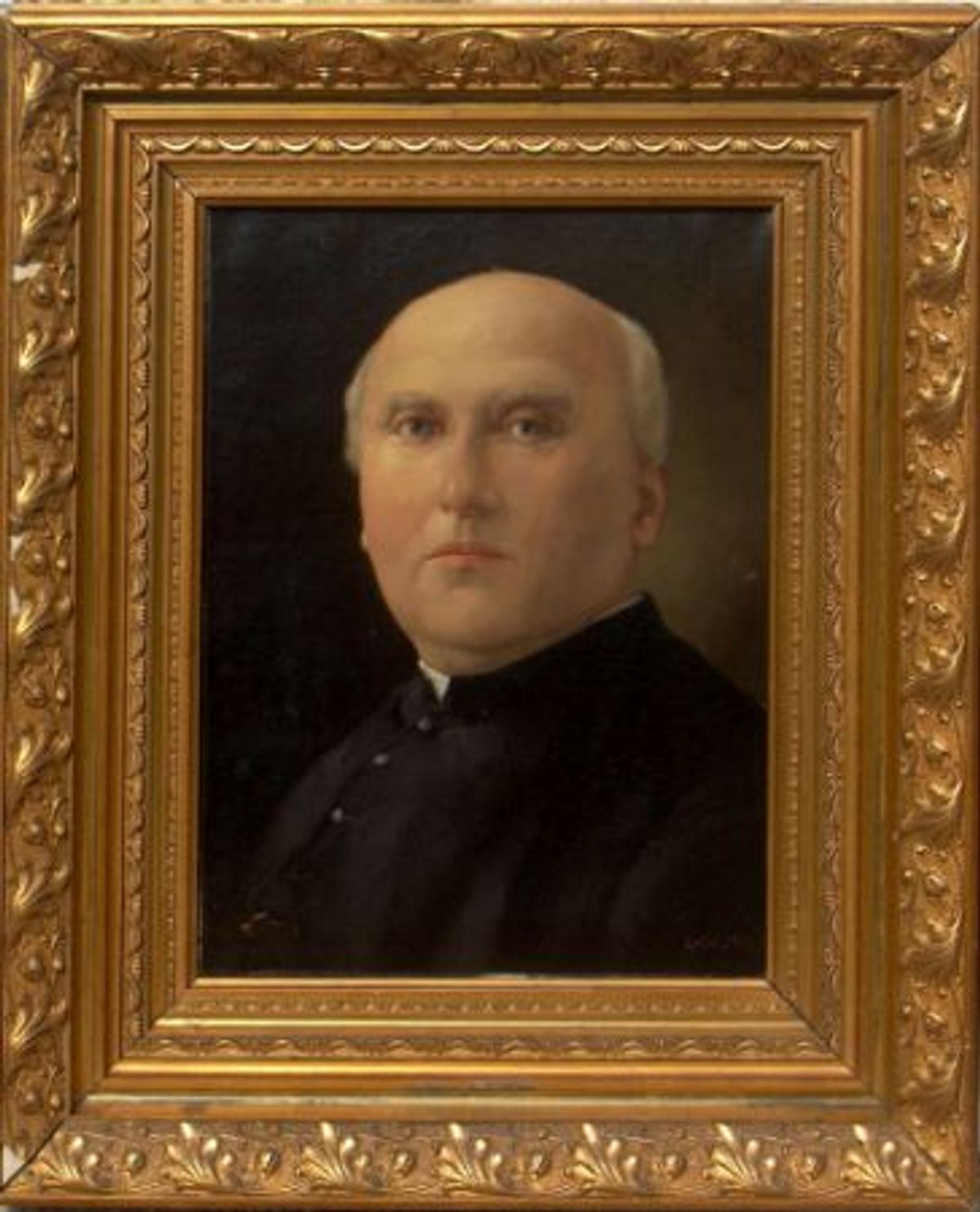 Schilderij van Pastoor van Ravensteijn, gemaakt door Leo van Gemert (bron: HKK Son en Breugel)