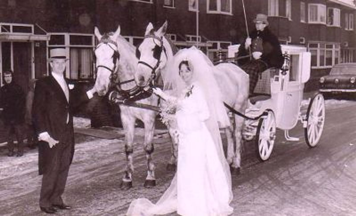 Trouwen in een koets Breda, 1964