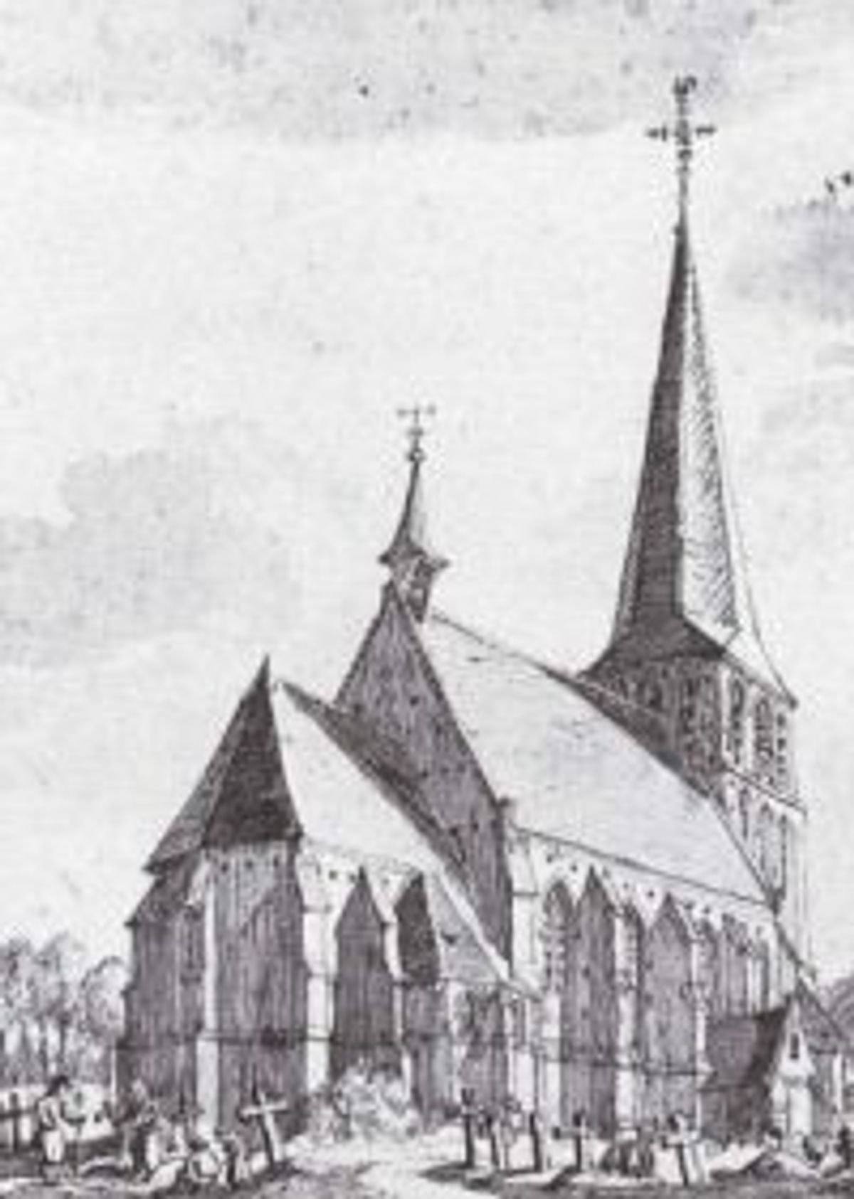 De kerk van Sint Anthonis rond 1740