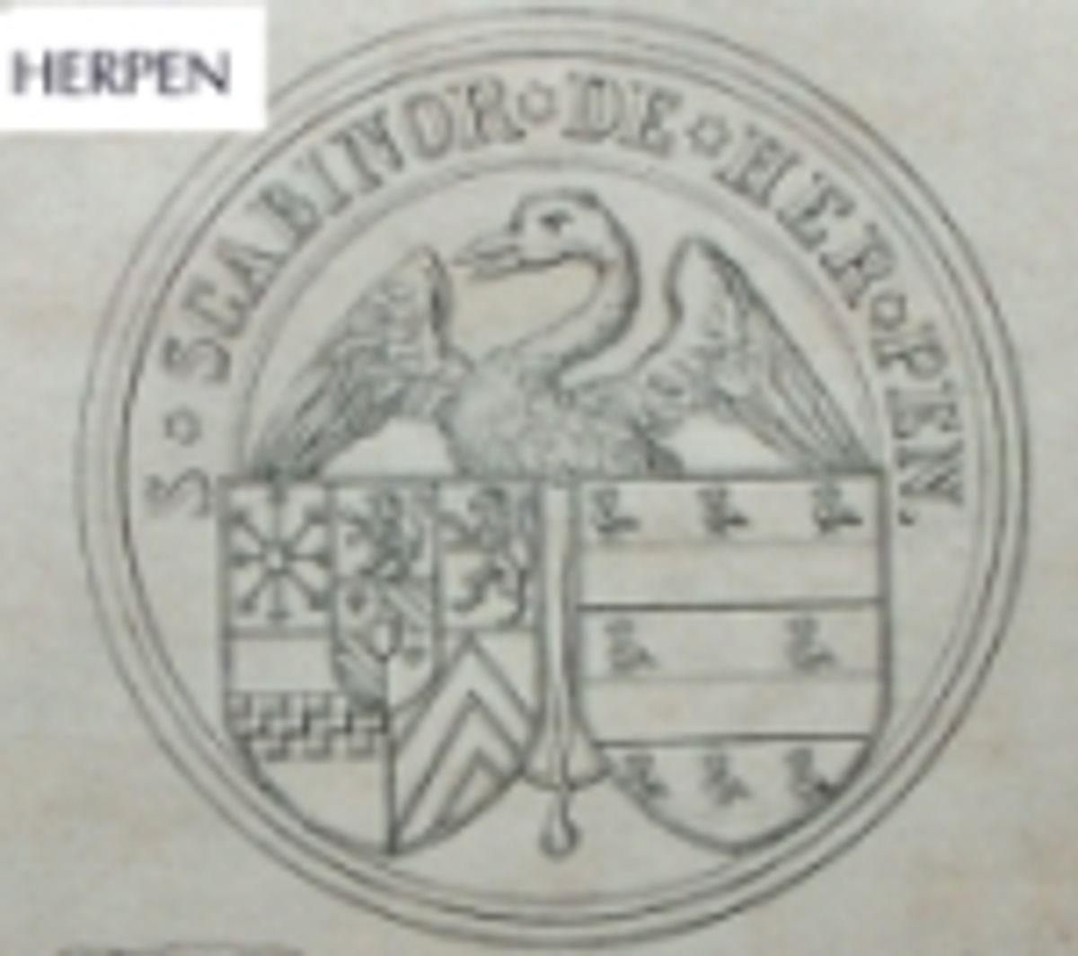 het zegel van de schepenbank van Herpen en Schaijk