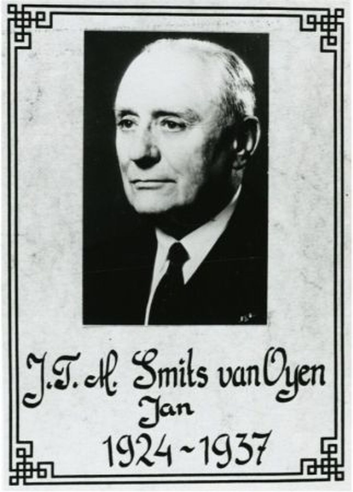 Jhr. Smits van Oyen, 1921-1931 (bron: Regionaal Historisch Centrum Eindhoven)