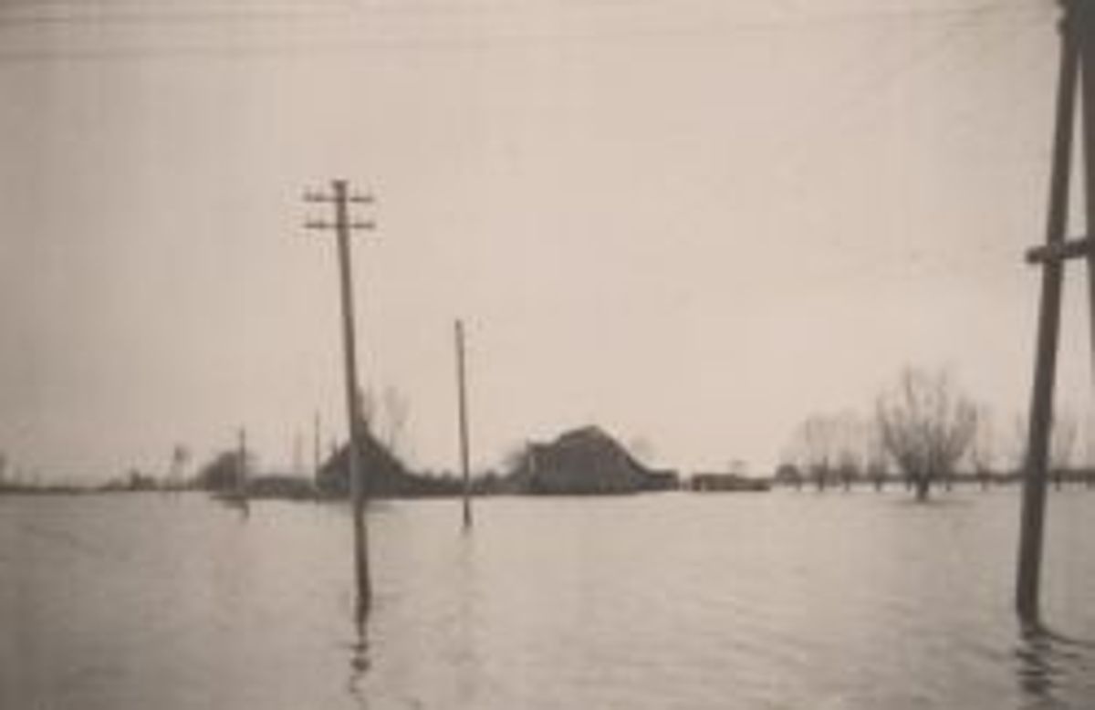 Water tot de einder in Halsteren (foto: Regionaal Archief West-Brabant)