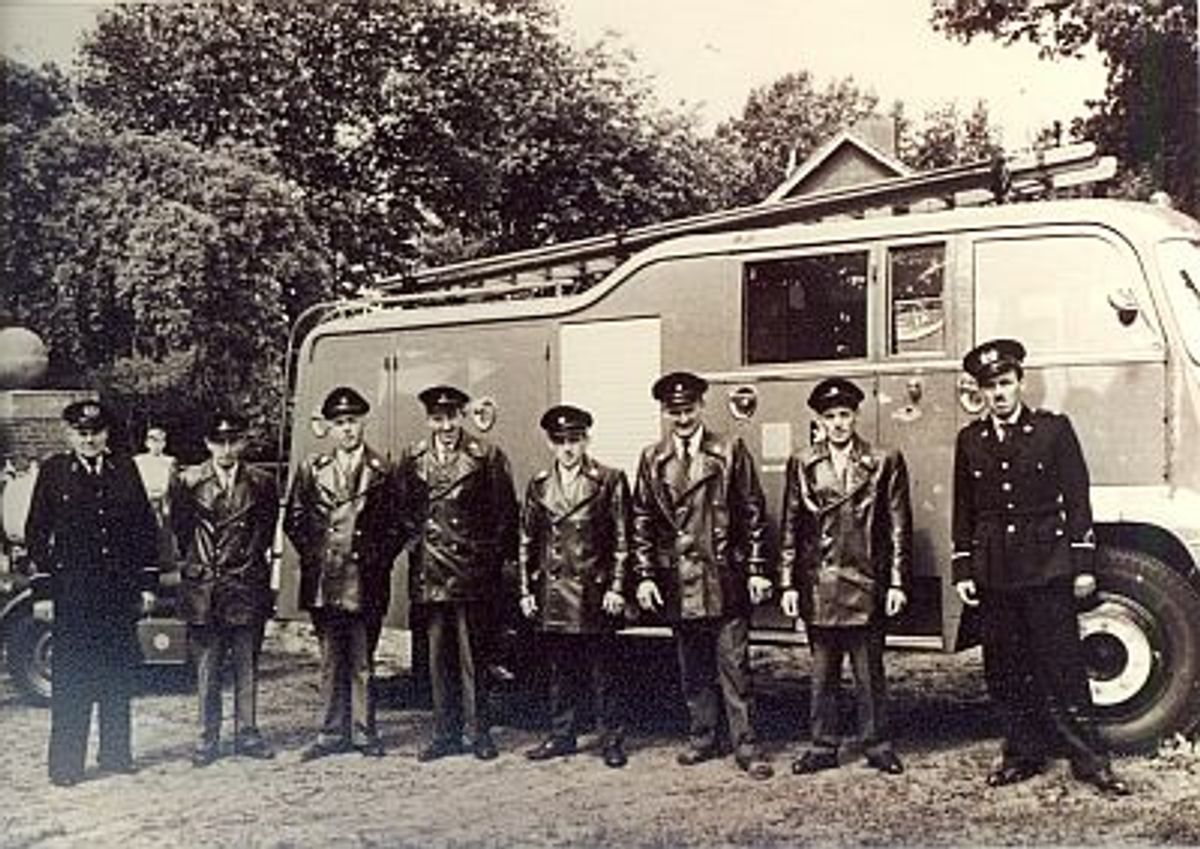Nieuwe brandweerwagen in 1954