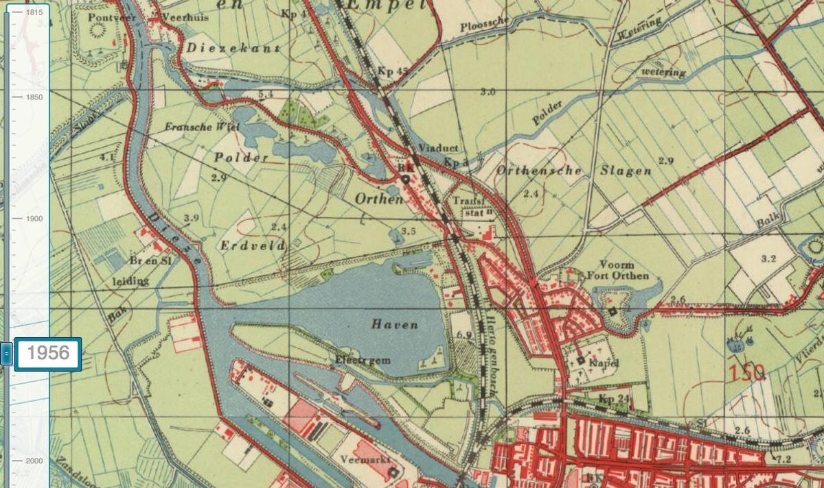 Orthen in 1956 (bron: Topotijdreis)