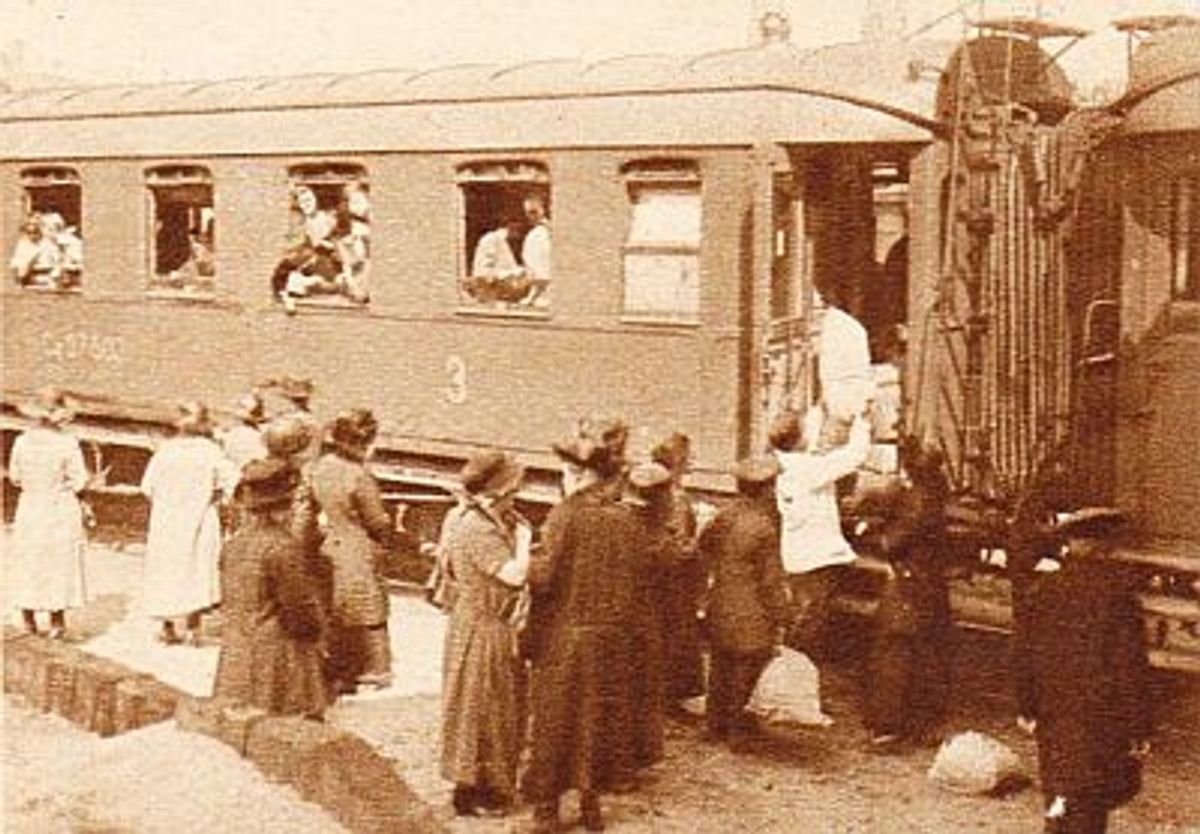 De laatste Oostenrijkse kindertrein vertrekt, 1924