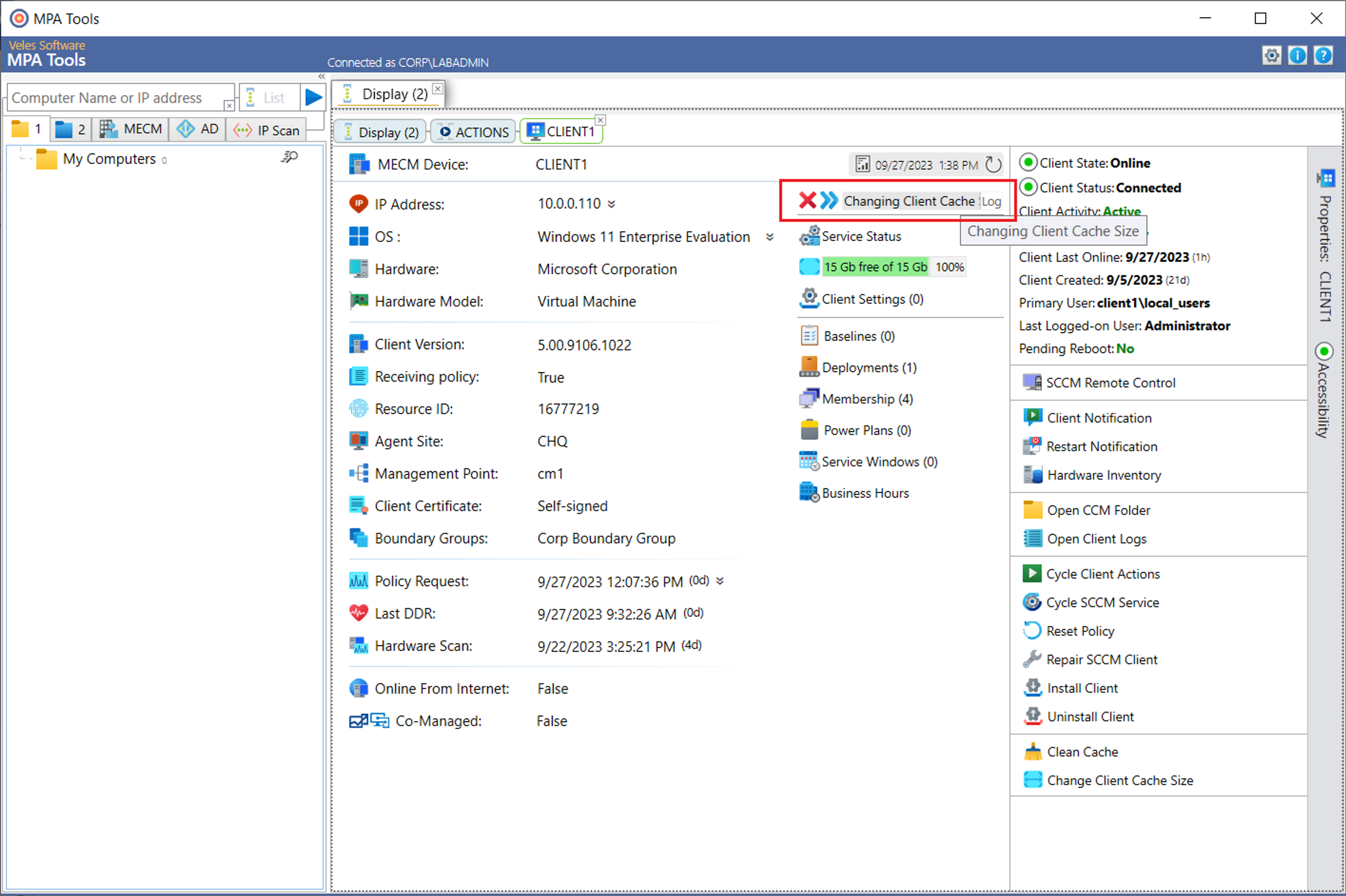 SCCM Client Cache Size screenshot 6