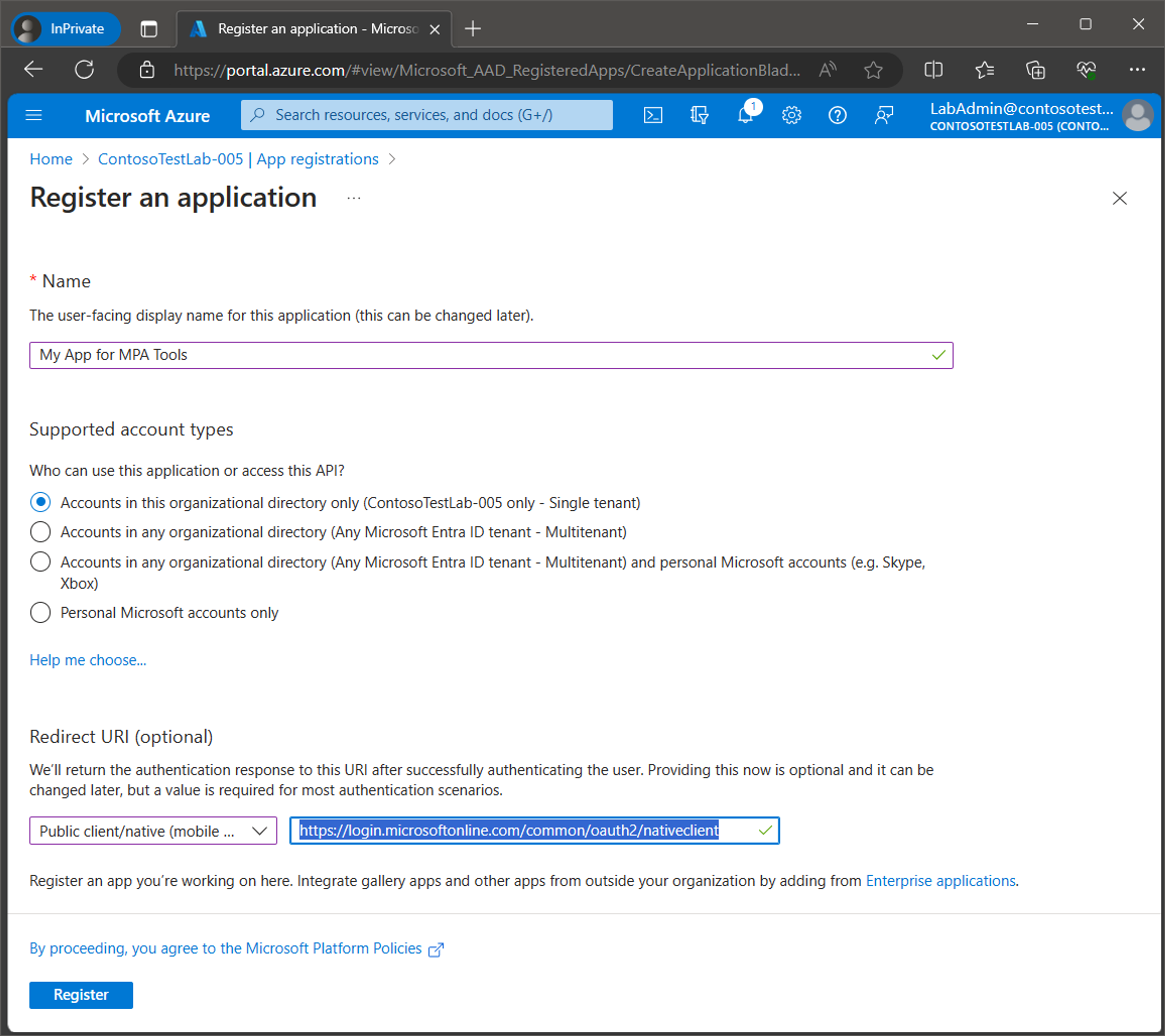 Connecting MPA Tools to Azure Tenant screenshot 21