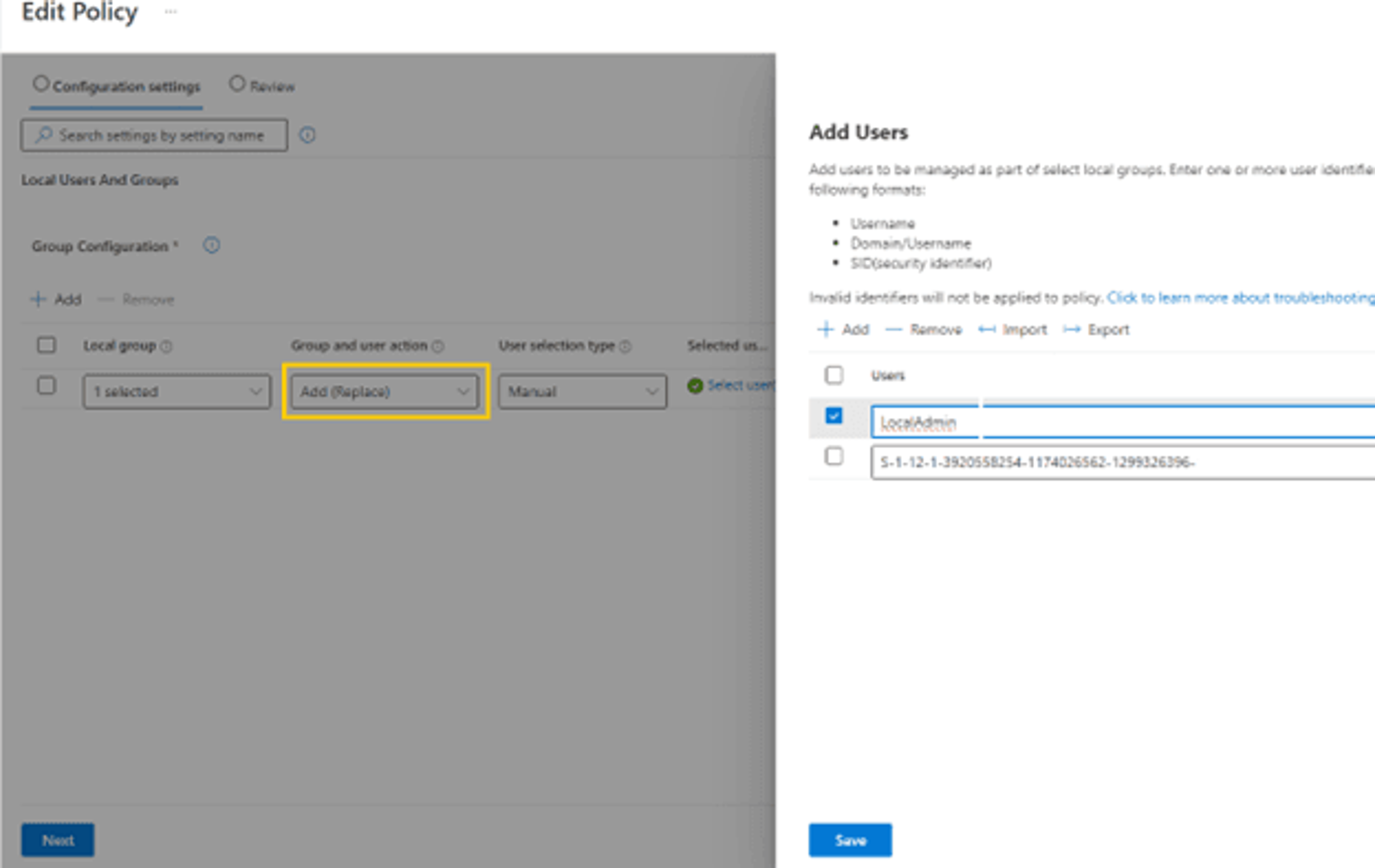 Intune Add Local Administrator to Administrators Group