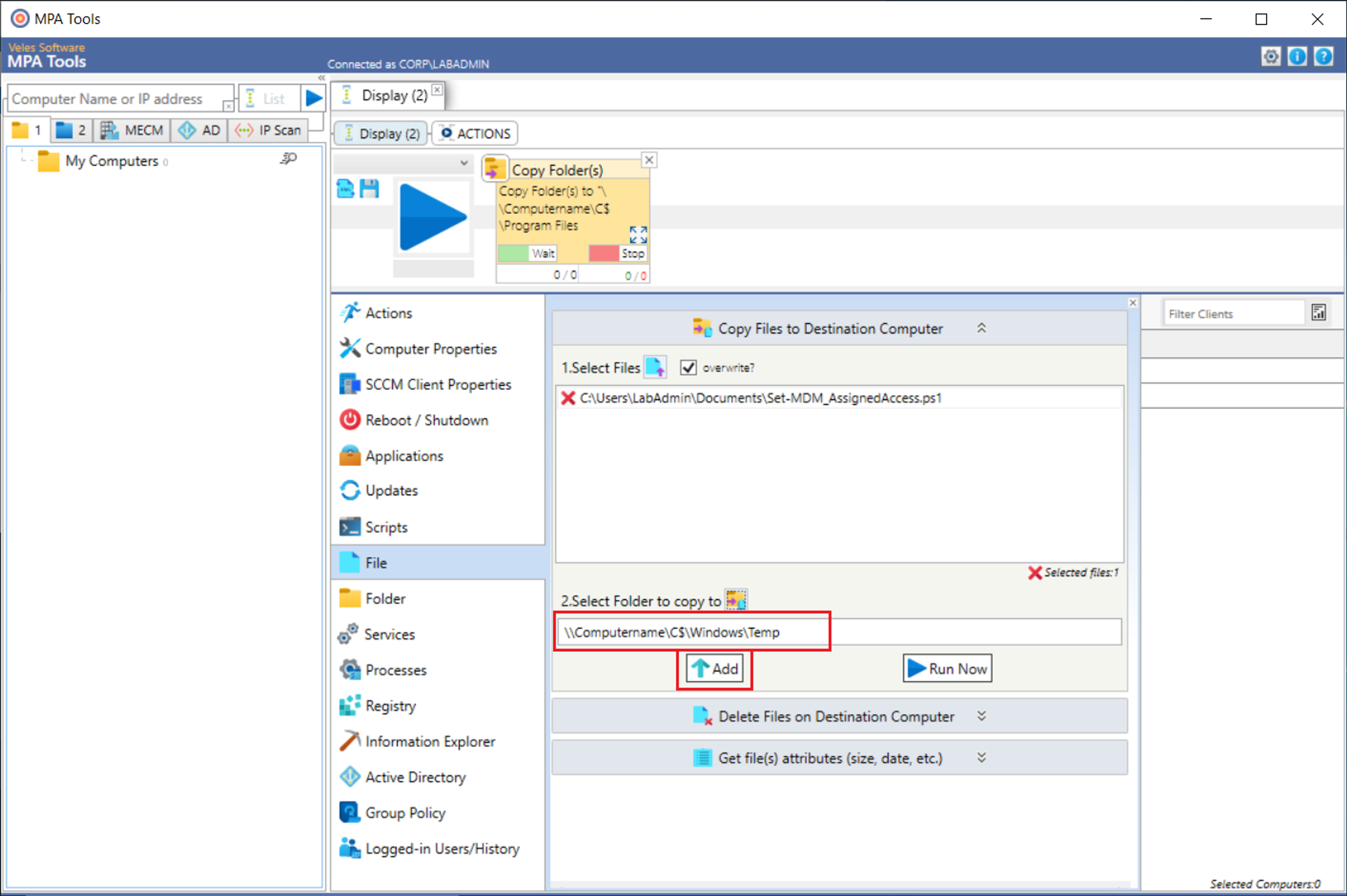 Deploy Kiosk mode and Autologon with MPA Tools screenshot 10