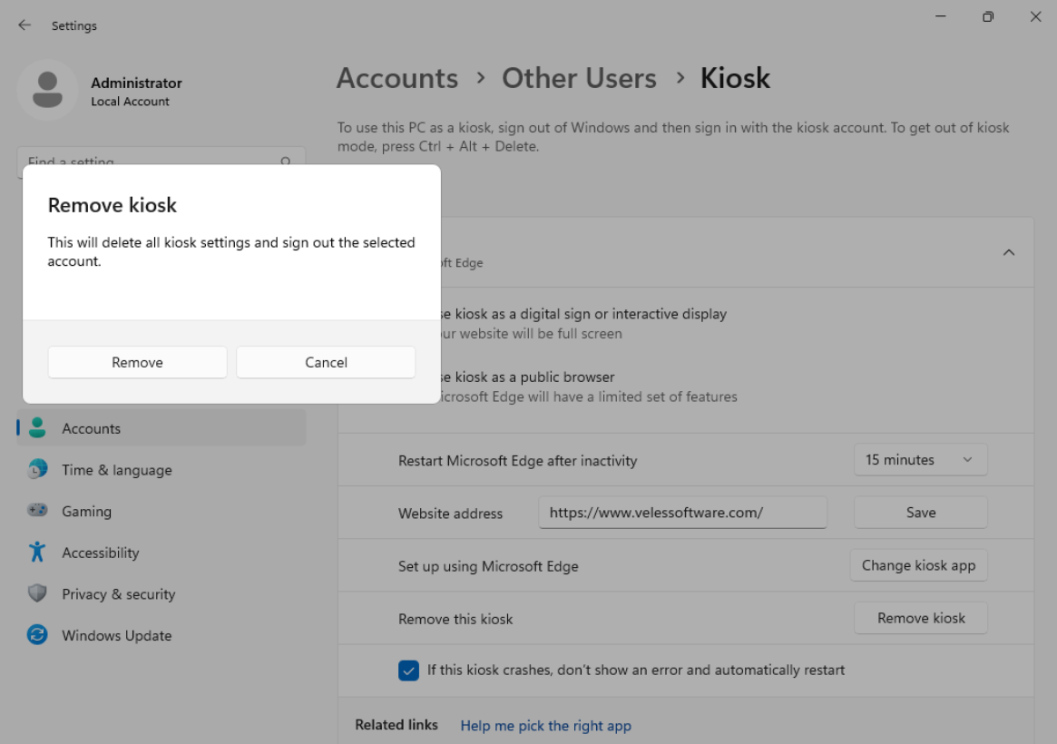 Set up Windows Kiosk Mode screenshot 19