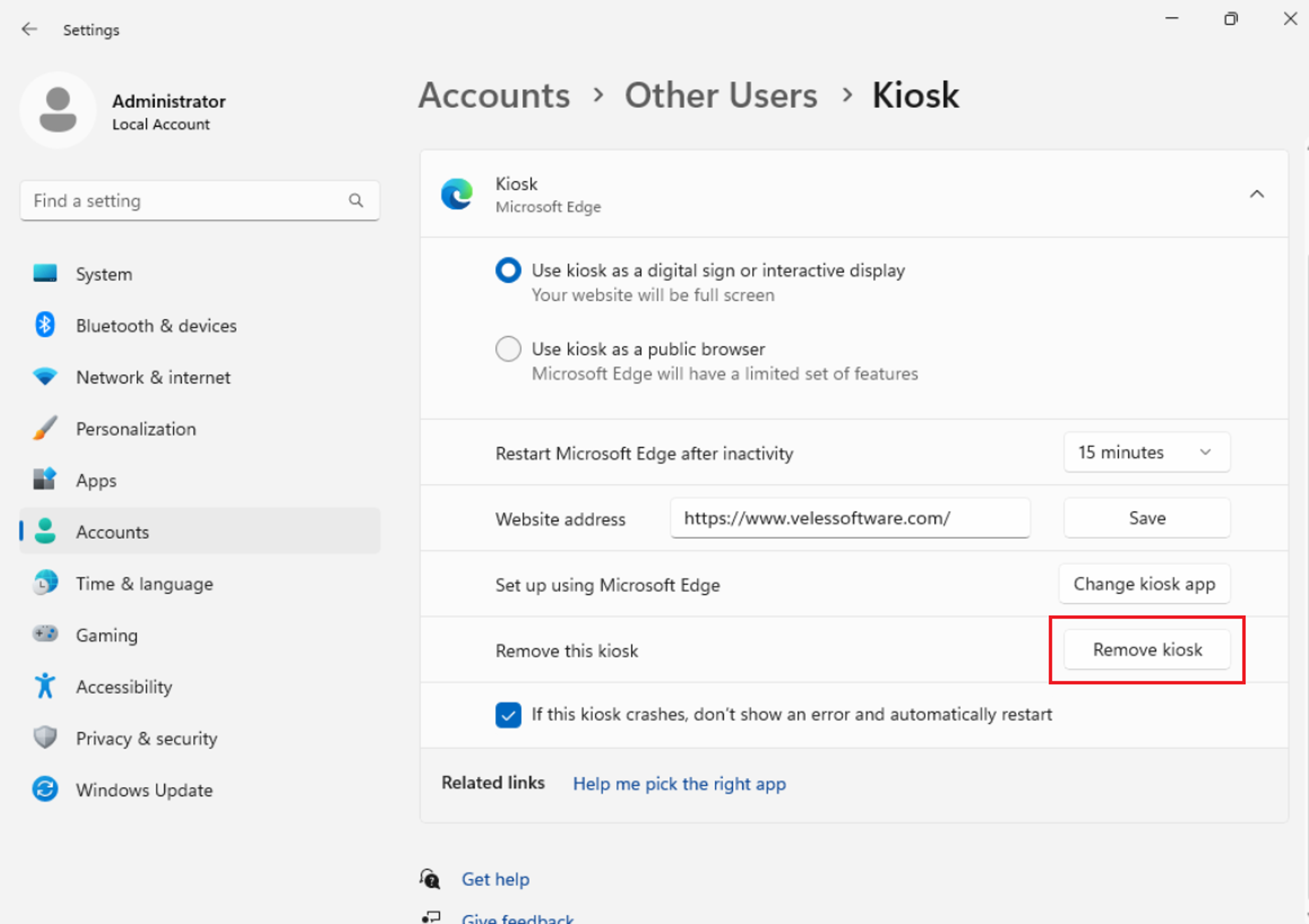 Set up Windows Kiosk Mode screenshot 18