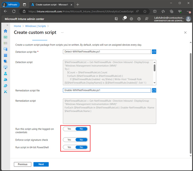 Deploy a remediation script using Intune