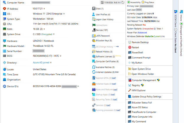 MPA Tools Remote Management Entra joined device