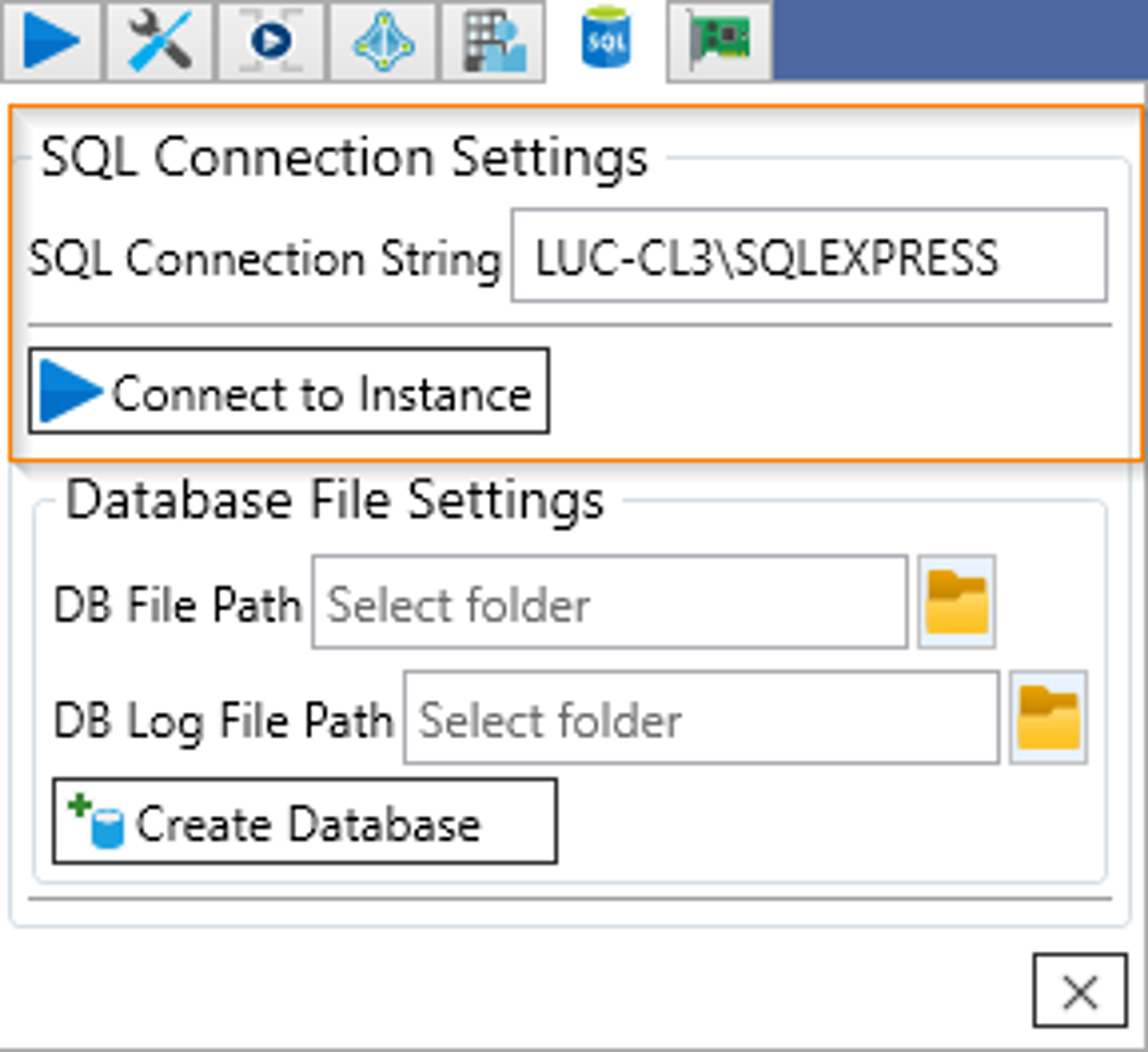 MPA Tools SQL Server Configurations