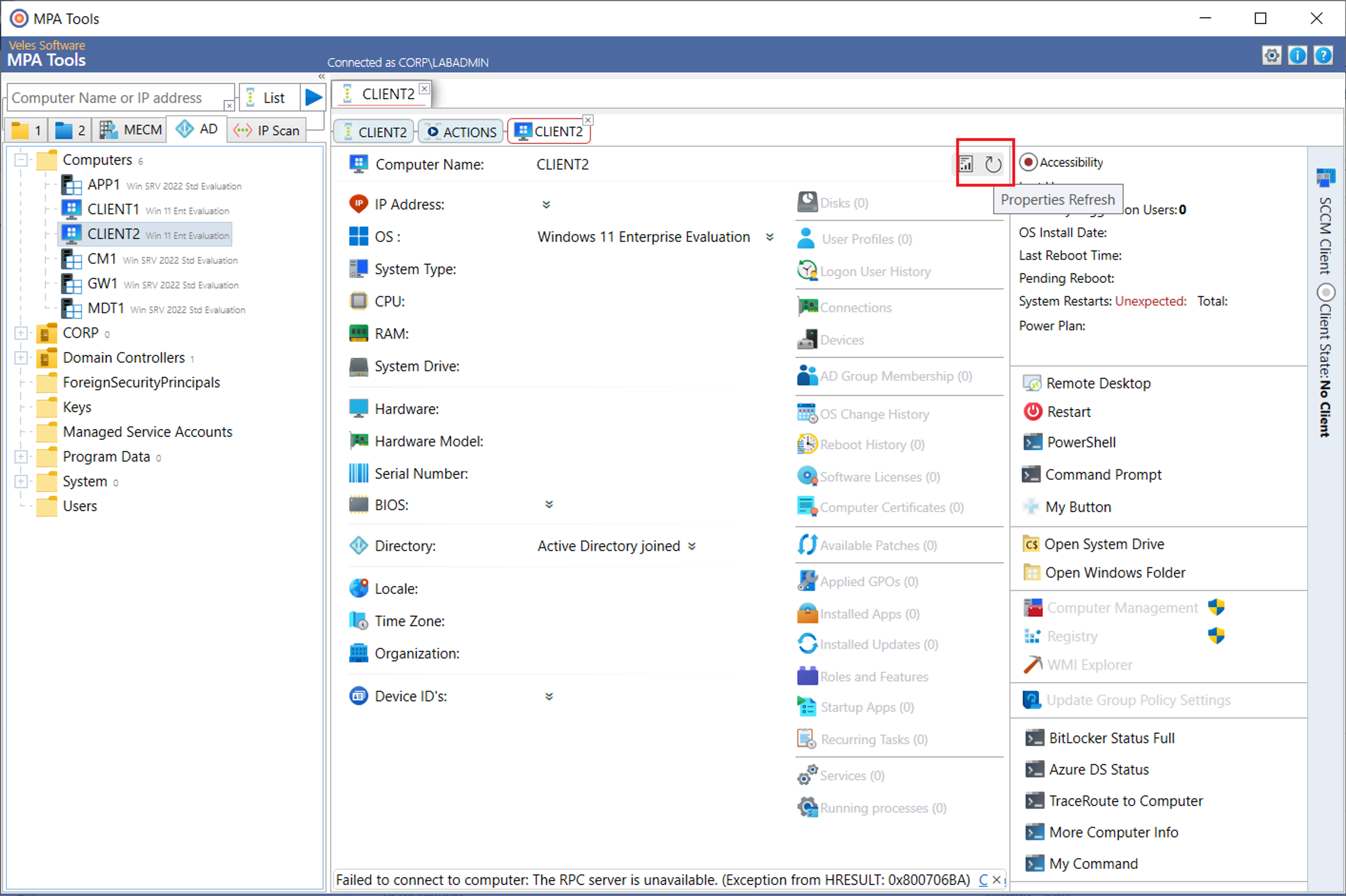 Enable the WMI Firewall Rules for Client Accessibility in MPA Tools screenshot 12