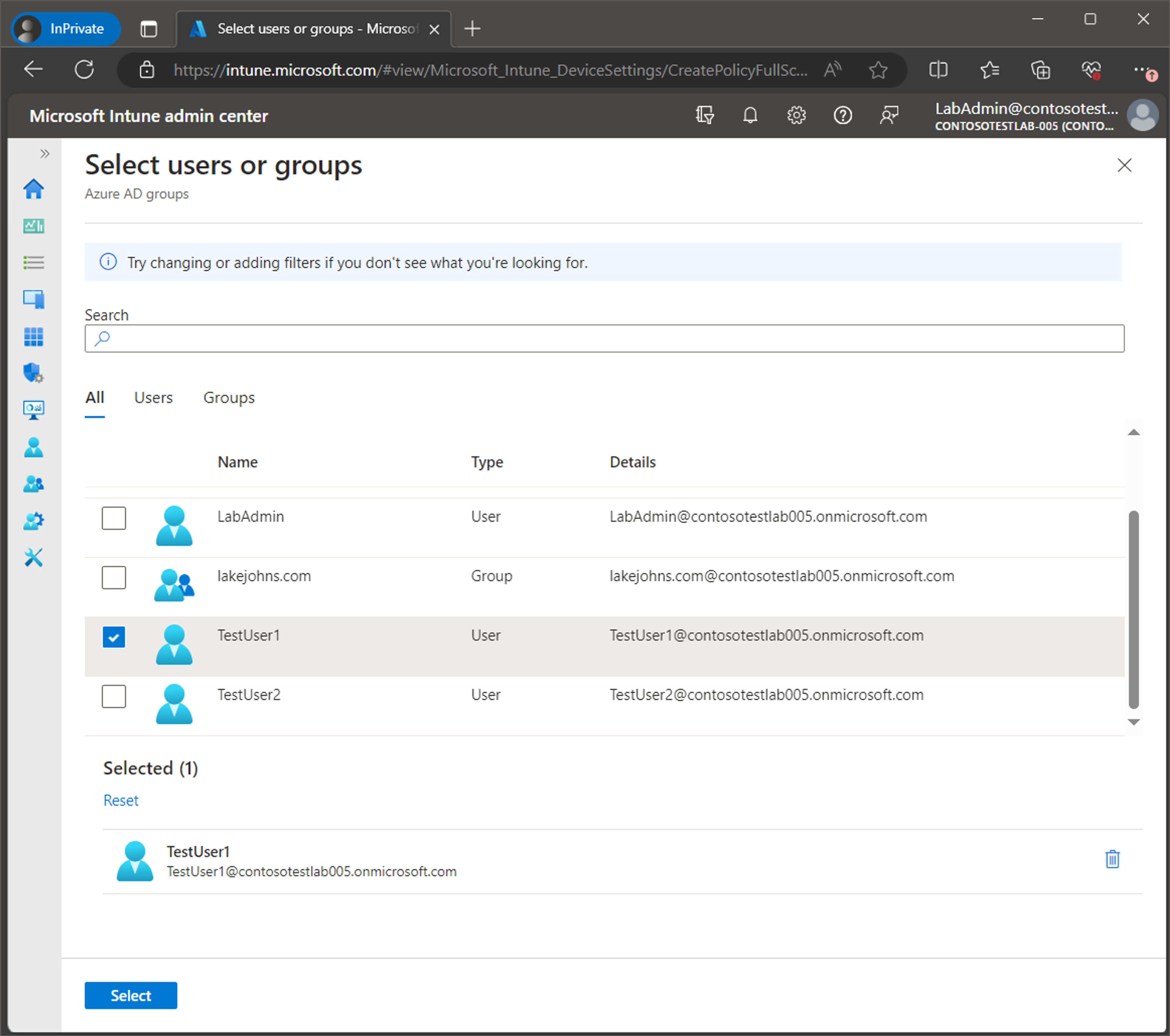 Set up Windows Kiosk Mode with Intune screenshot 12