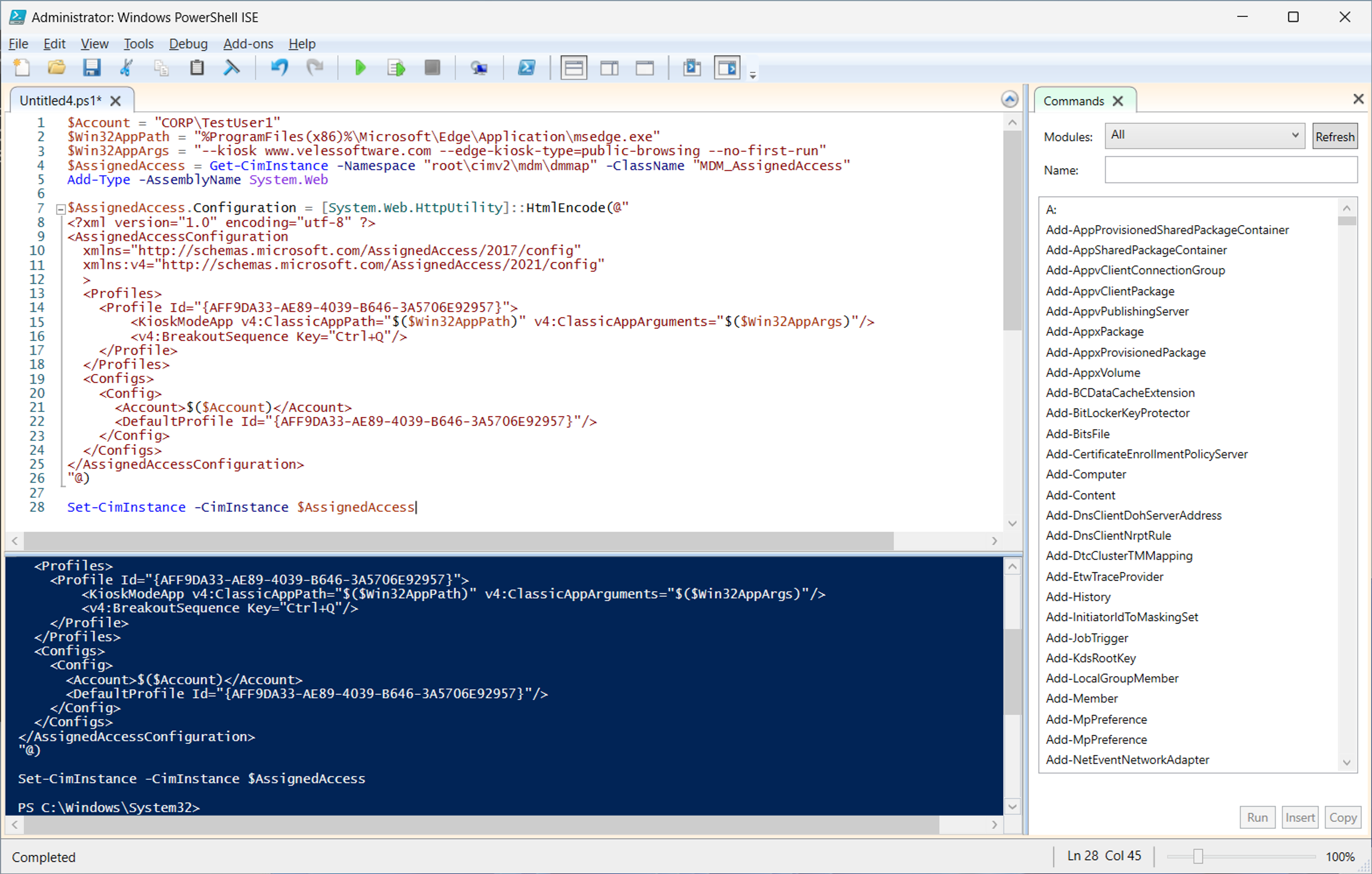 Set up Windows Kiosk Mode with the MDM Bridge screenshot 3