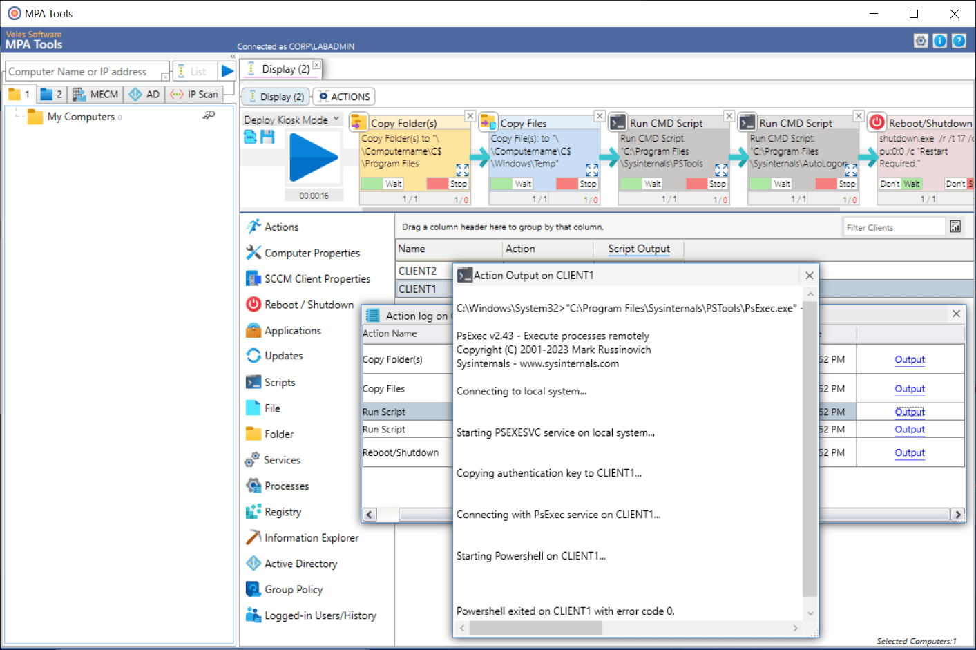 Deploy Kiosk mode and Autologon with MPA Tools screenshot 22