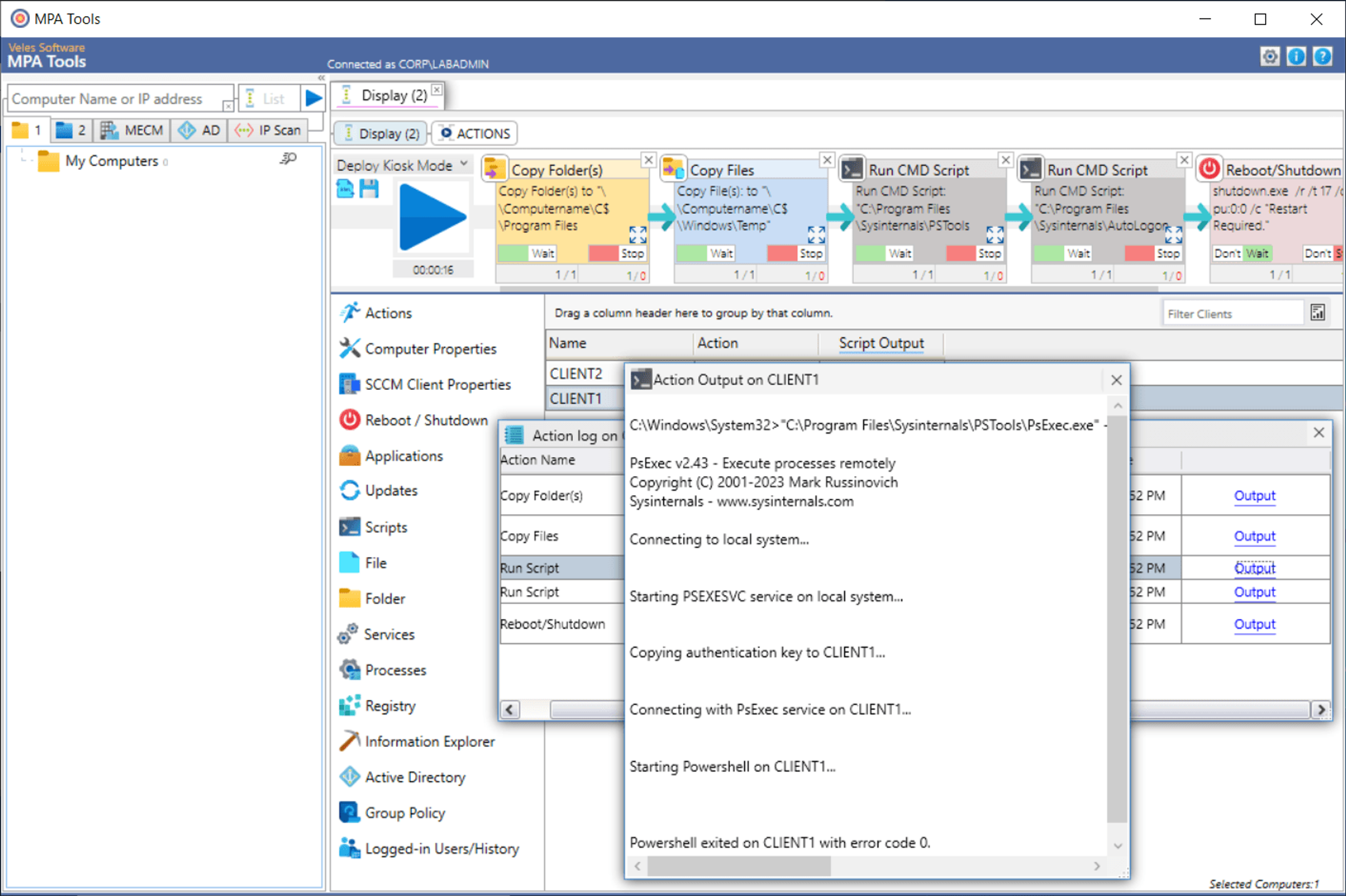 Deploy Kiosk mode and Autologon with MPA Tools screenshot 22