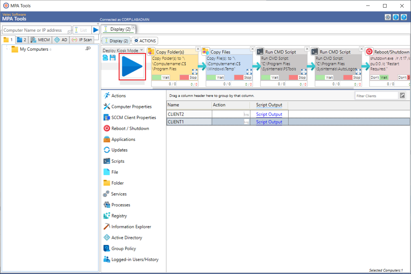 Deploy Kiosk mode and Autologon with MPA Tools screenshot 18