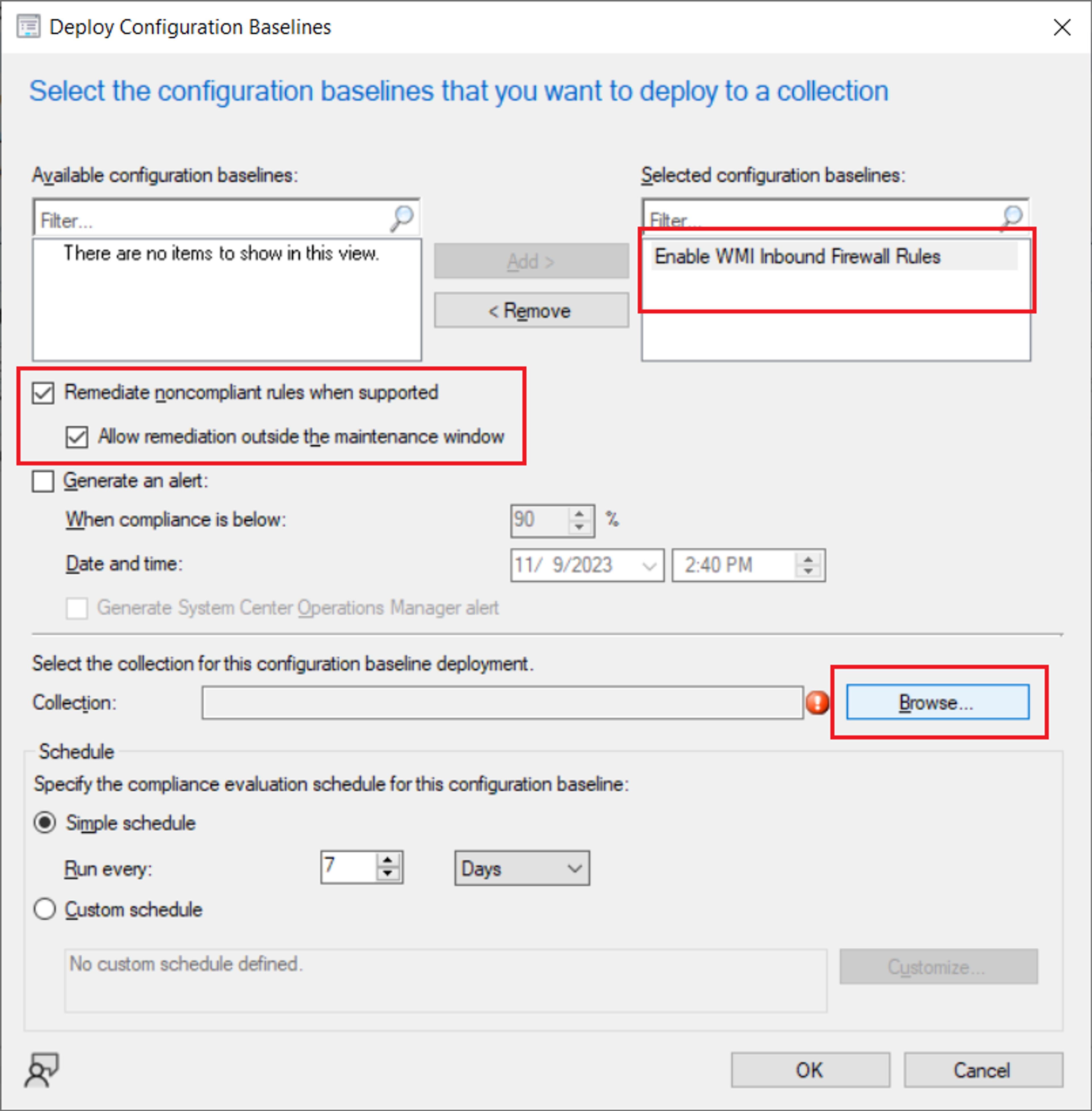 Deploy a SCCM Configuration Baseline screenshot 27