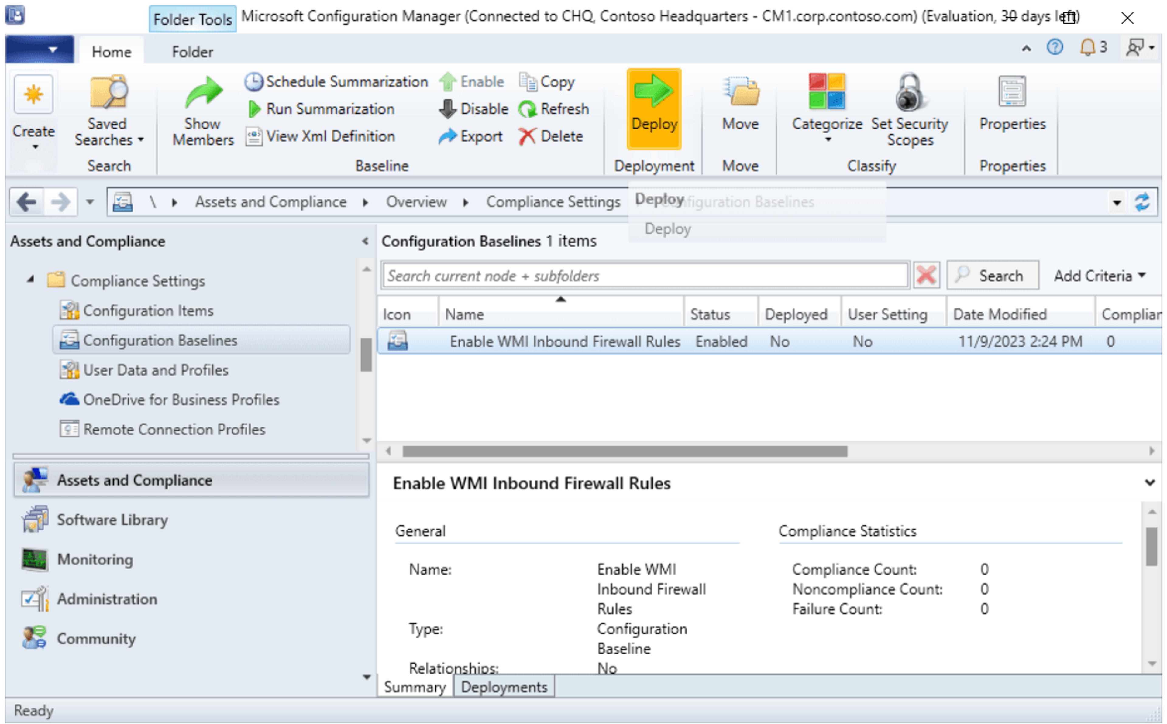 Deploy a SCCM Configuration Baseline screenshot 26