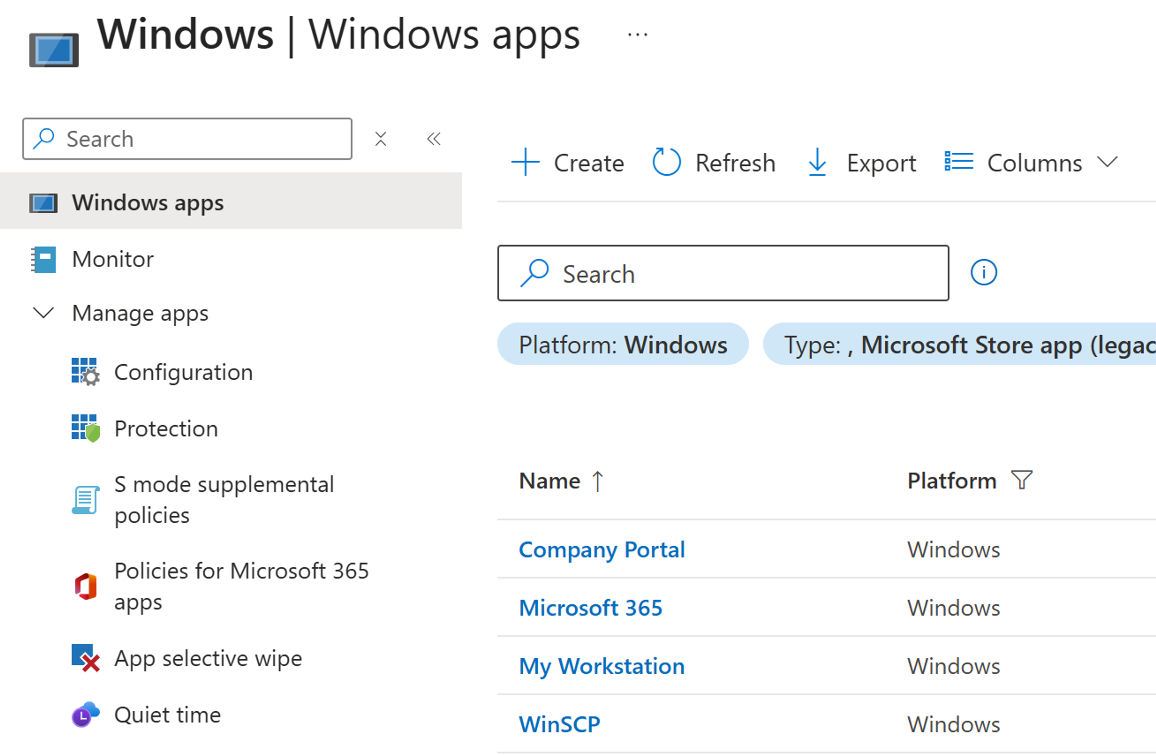 Application management operating view across packaging, deployment health, updates, and ownership