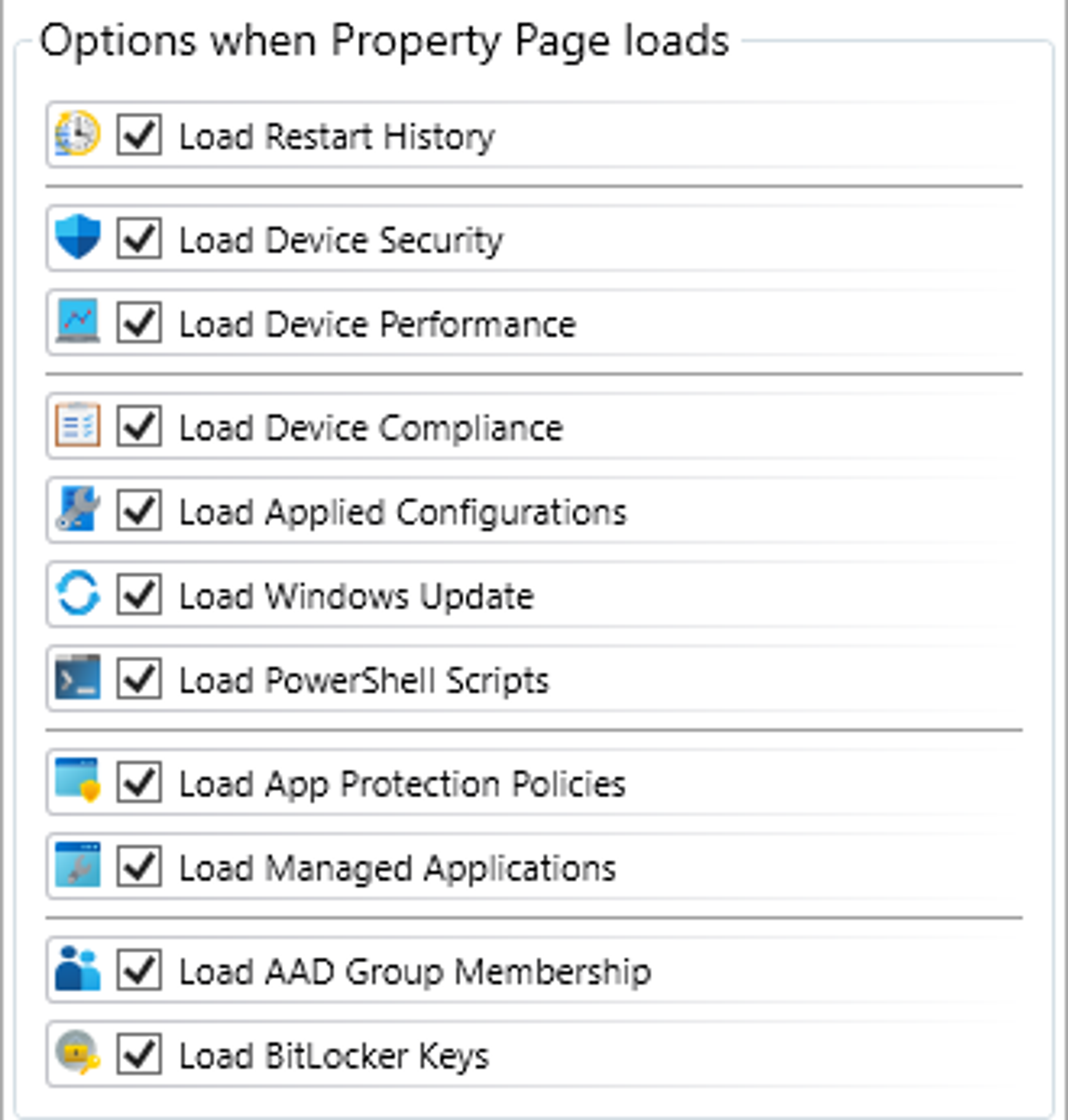 Azure AD / Intune configurations