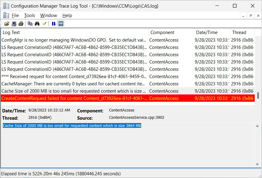 SCCM Client Cache Size screenshot 1
