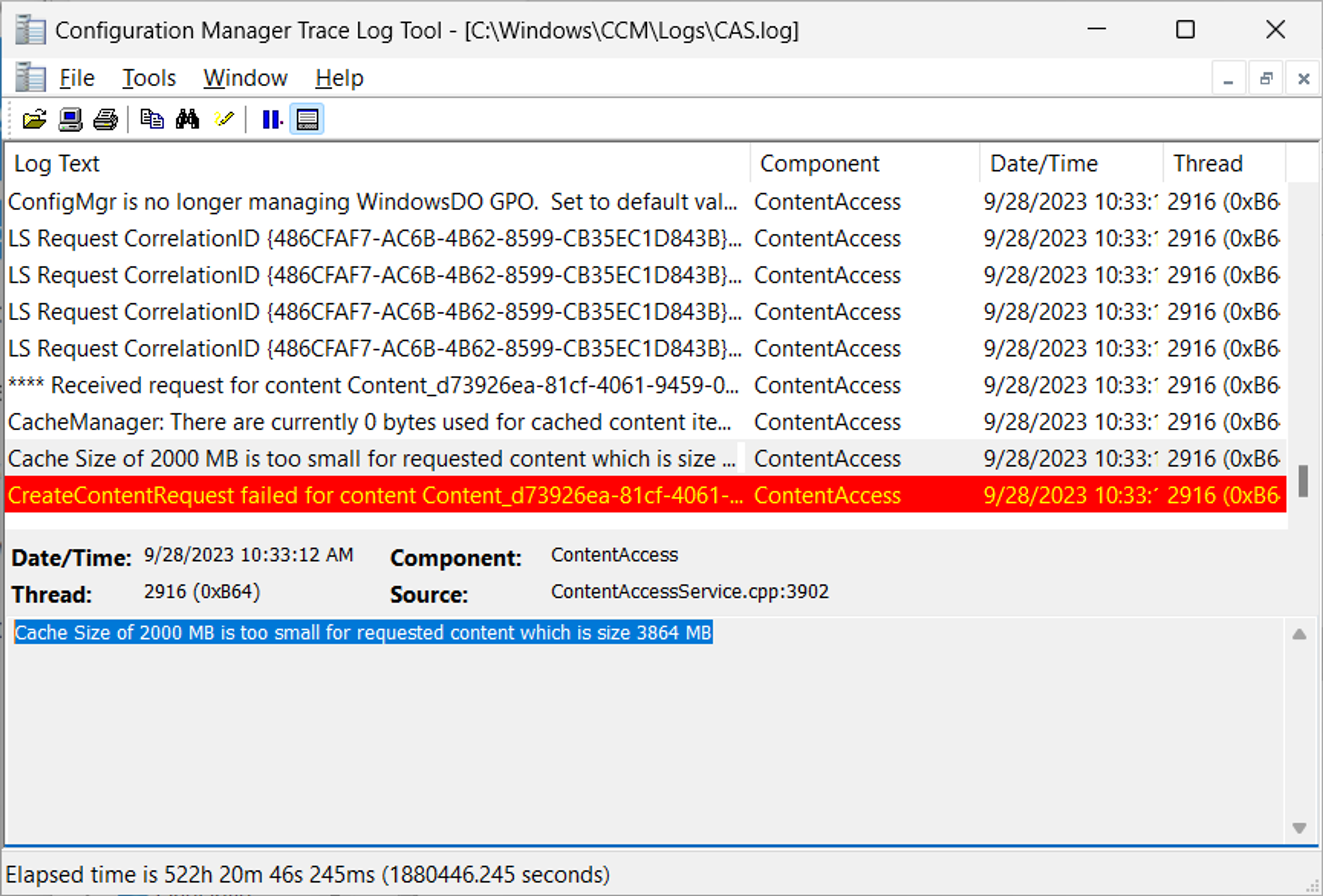 SCCM Client Cache Size screenshot 1