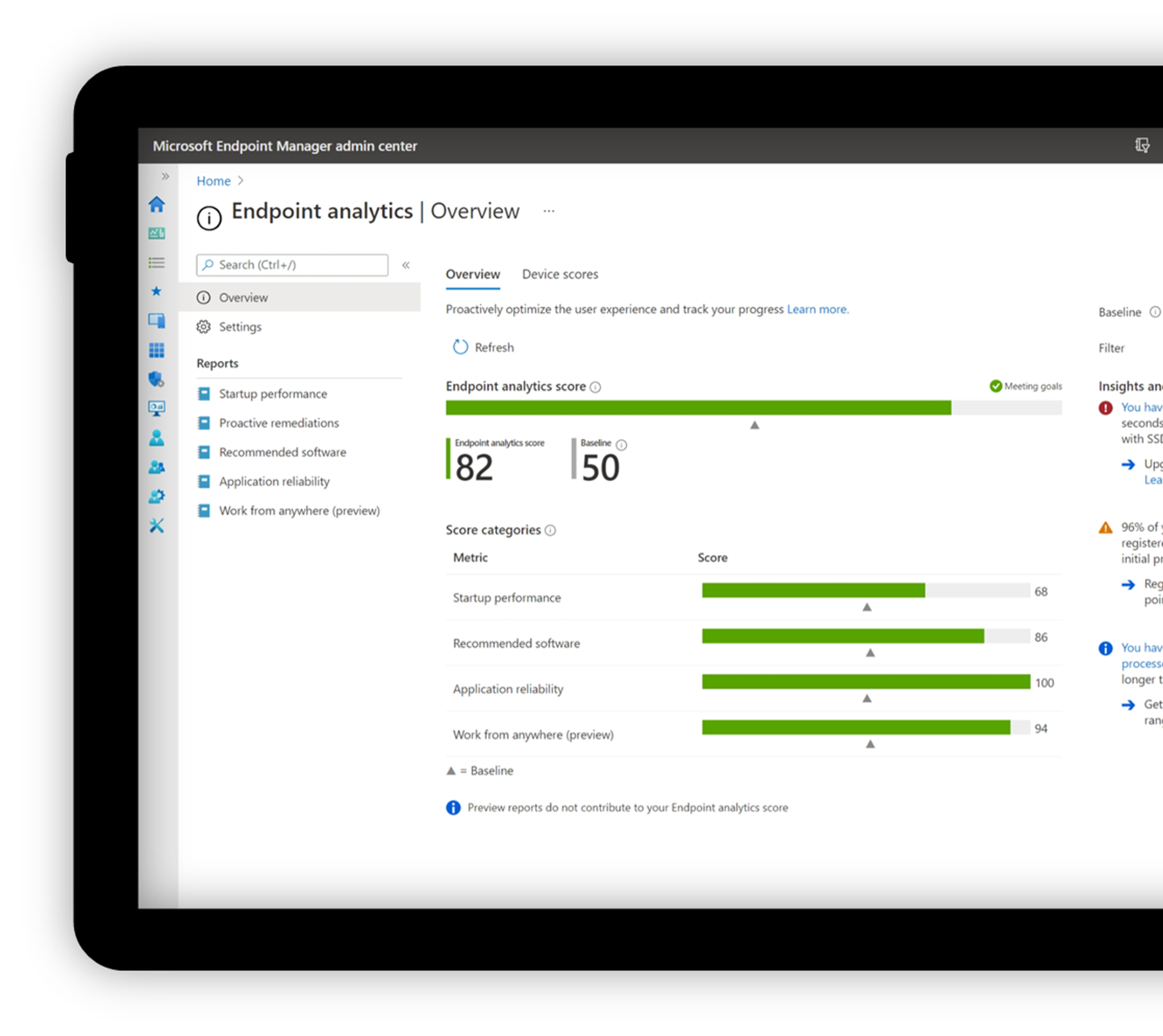 Endpoint architecture and device management visualization