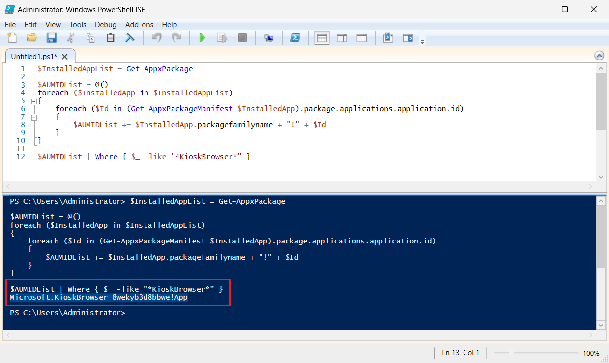 Set up Windows Kiosk Mode with PowerShell