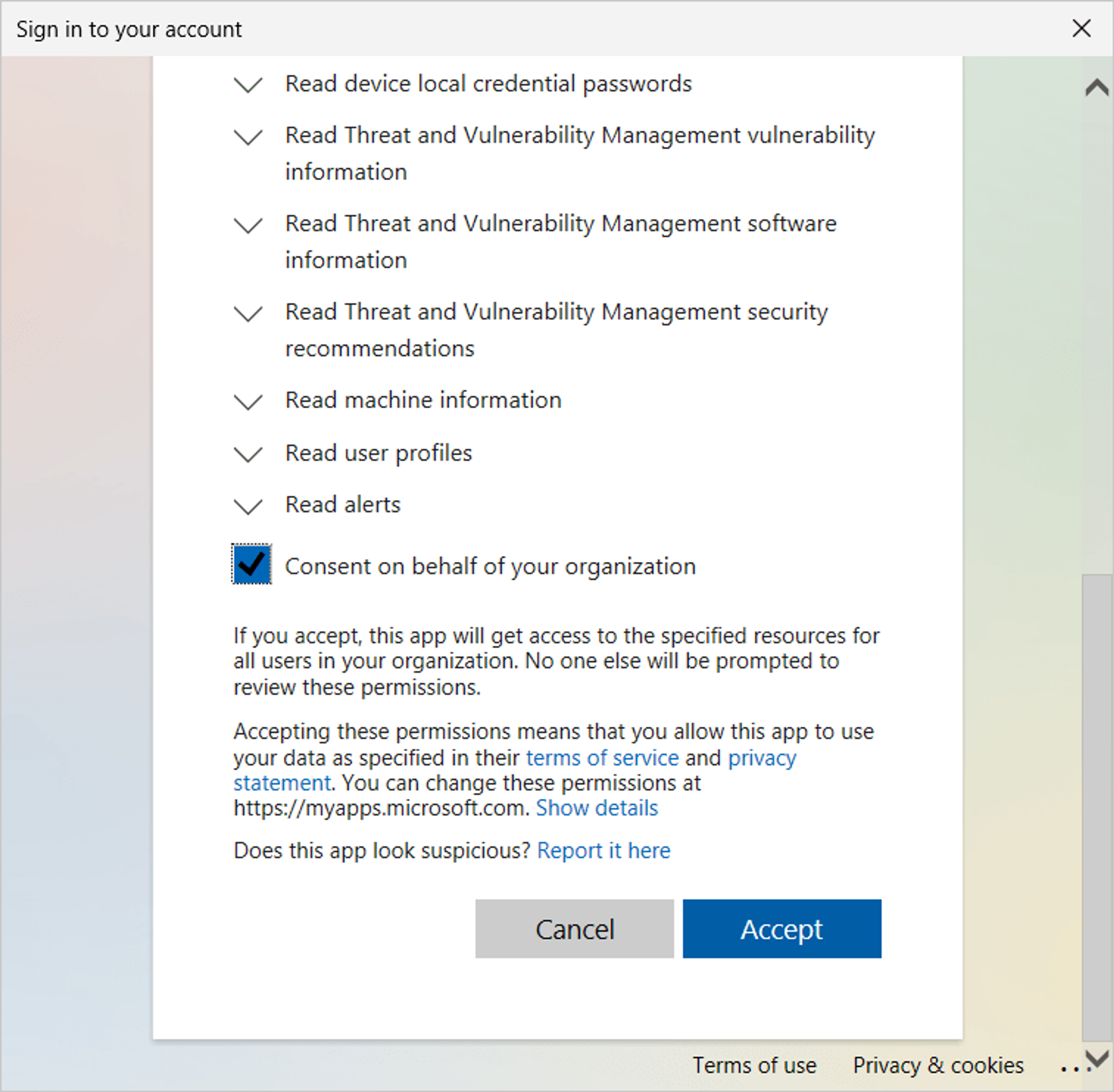 Connecting MPA Tools to Azure Tenant screenshot 8
