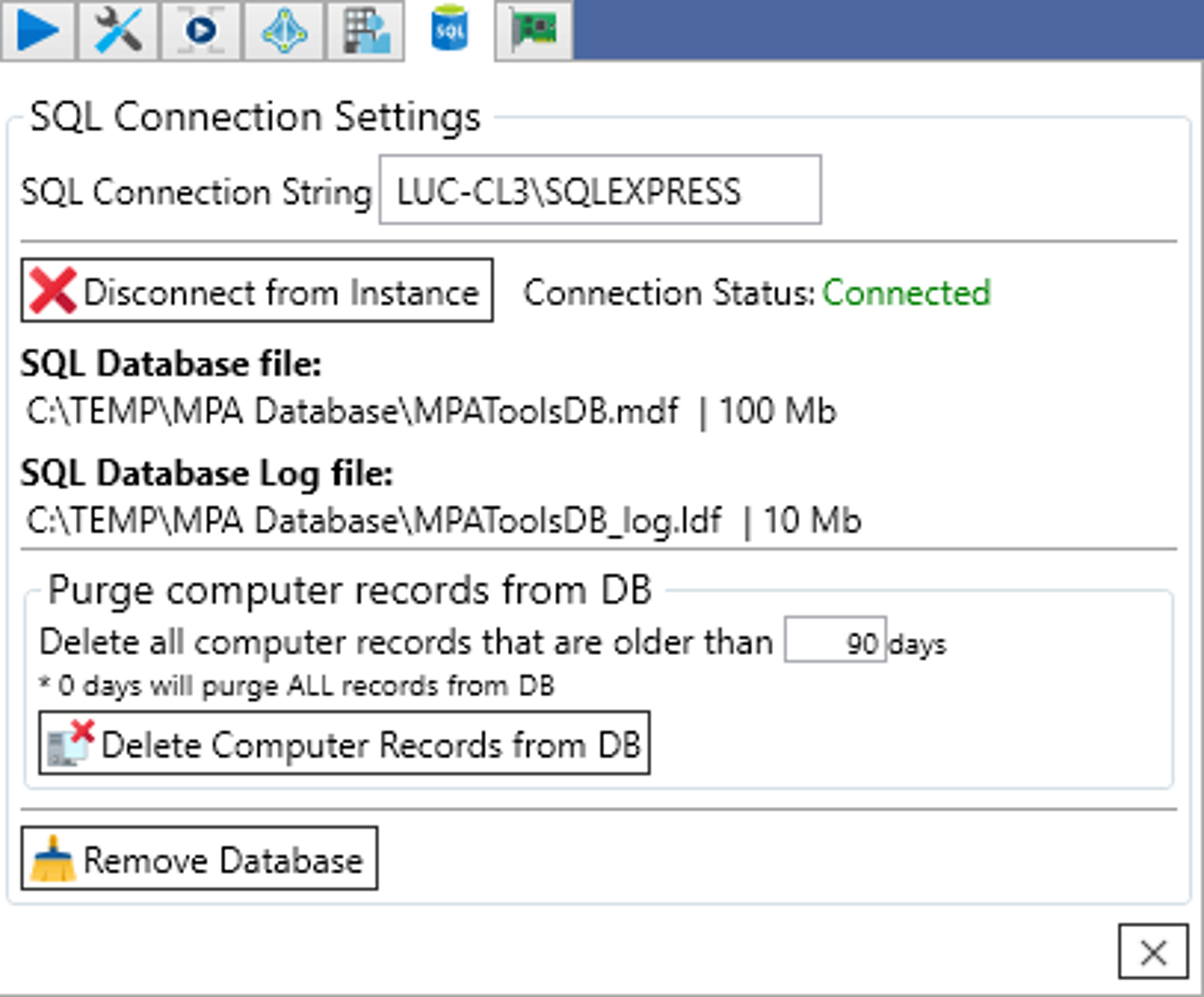 SQL Server Settings Complete
