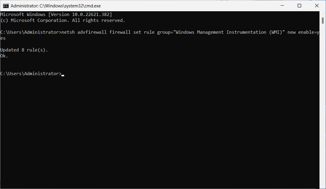 Enable the WMI Firewall Rules for Client Accessibility in MPA Tools screenshot 7