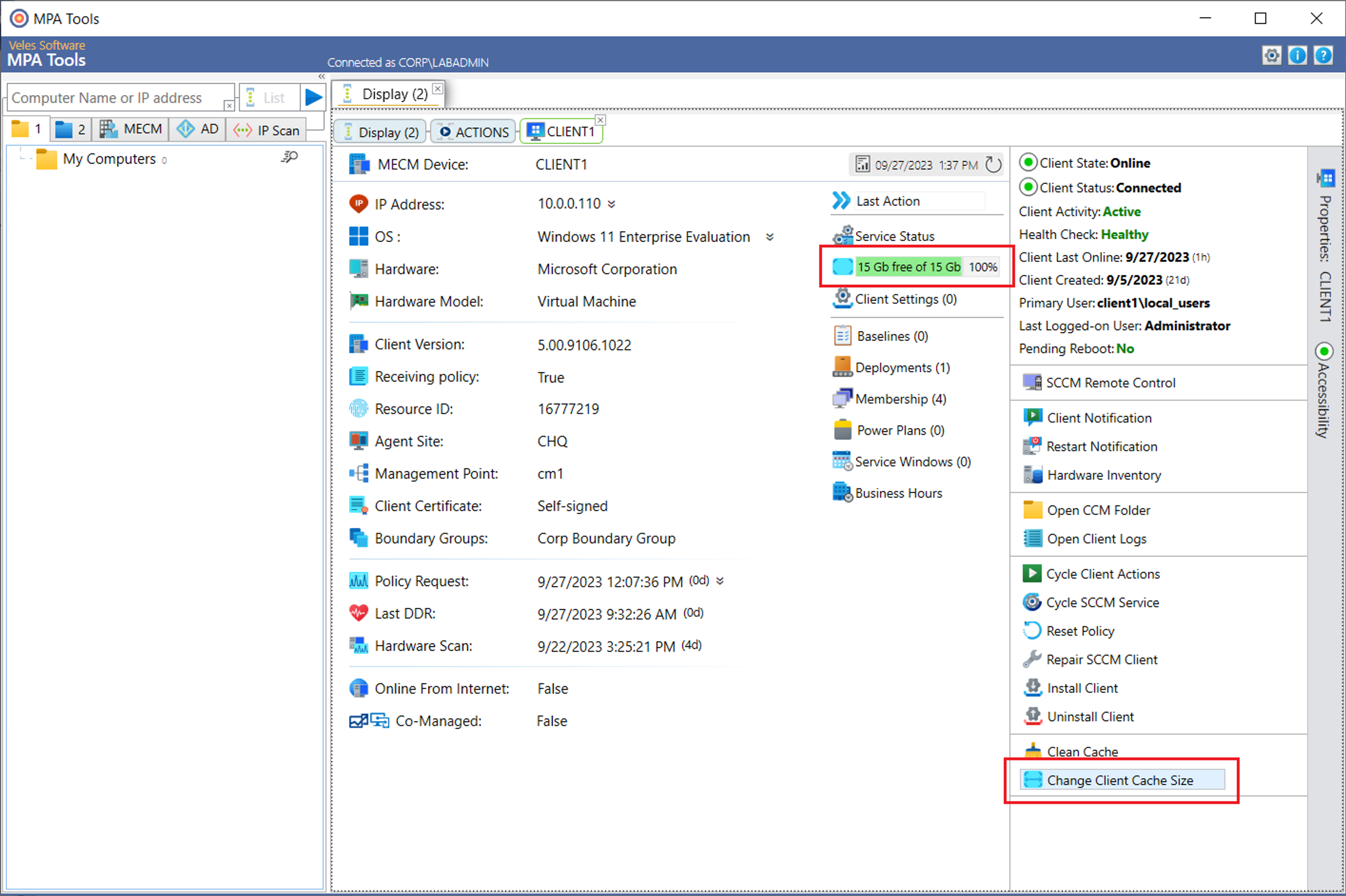 SCCM Client Cache Size screenshot 4