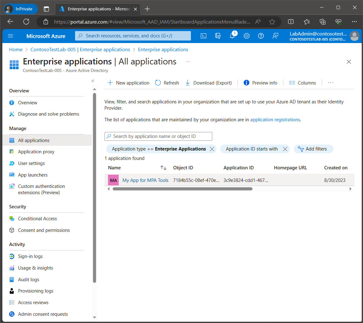 Connecting MPA Tools to Azure Tenant screenshot 49