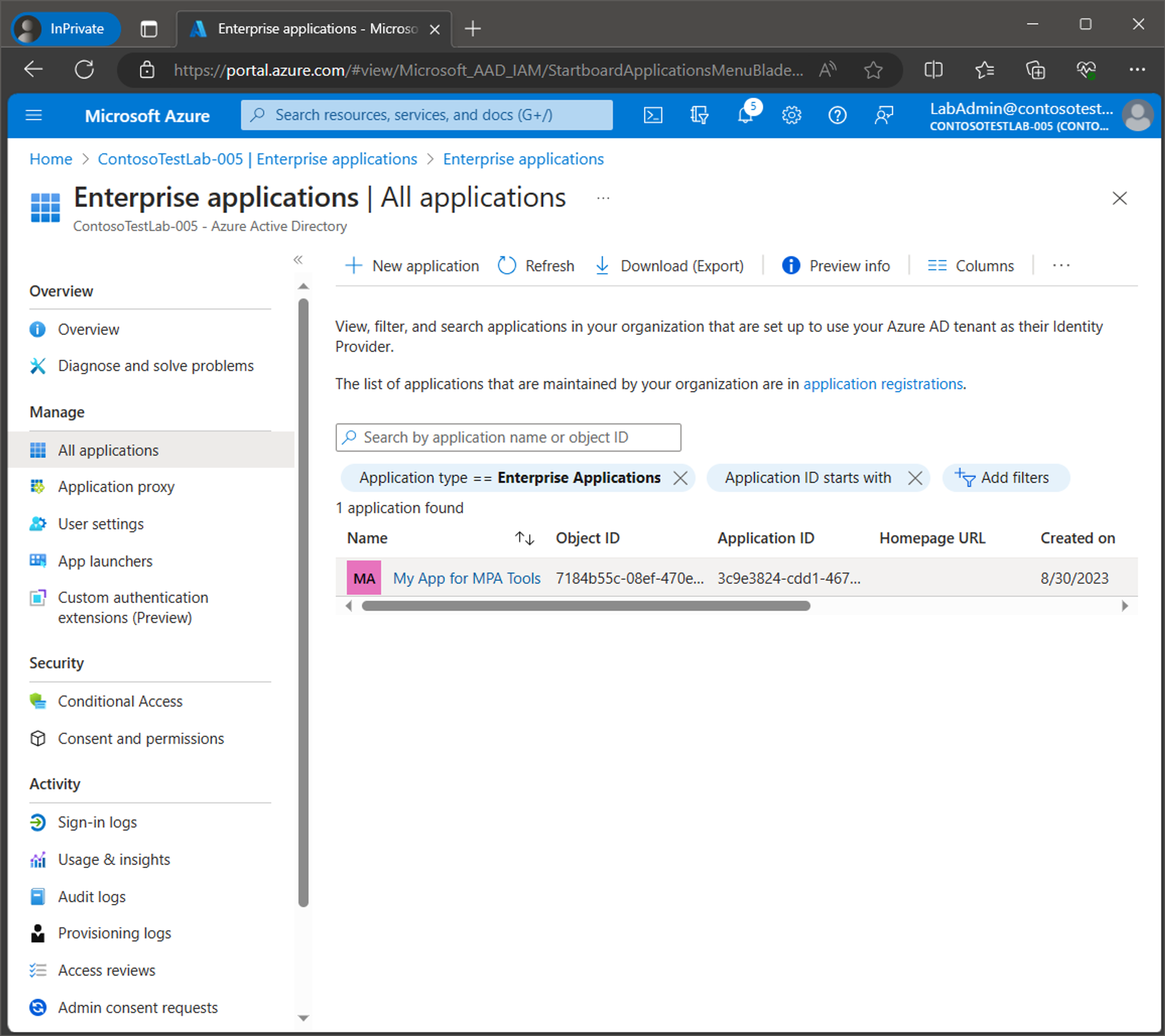 Connecting MPA Tools to Azure Tenant screenshot 49