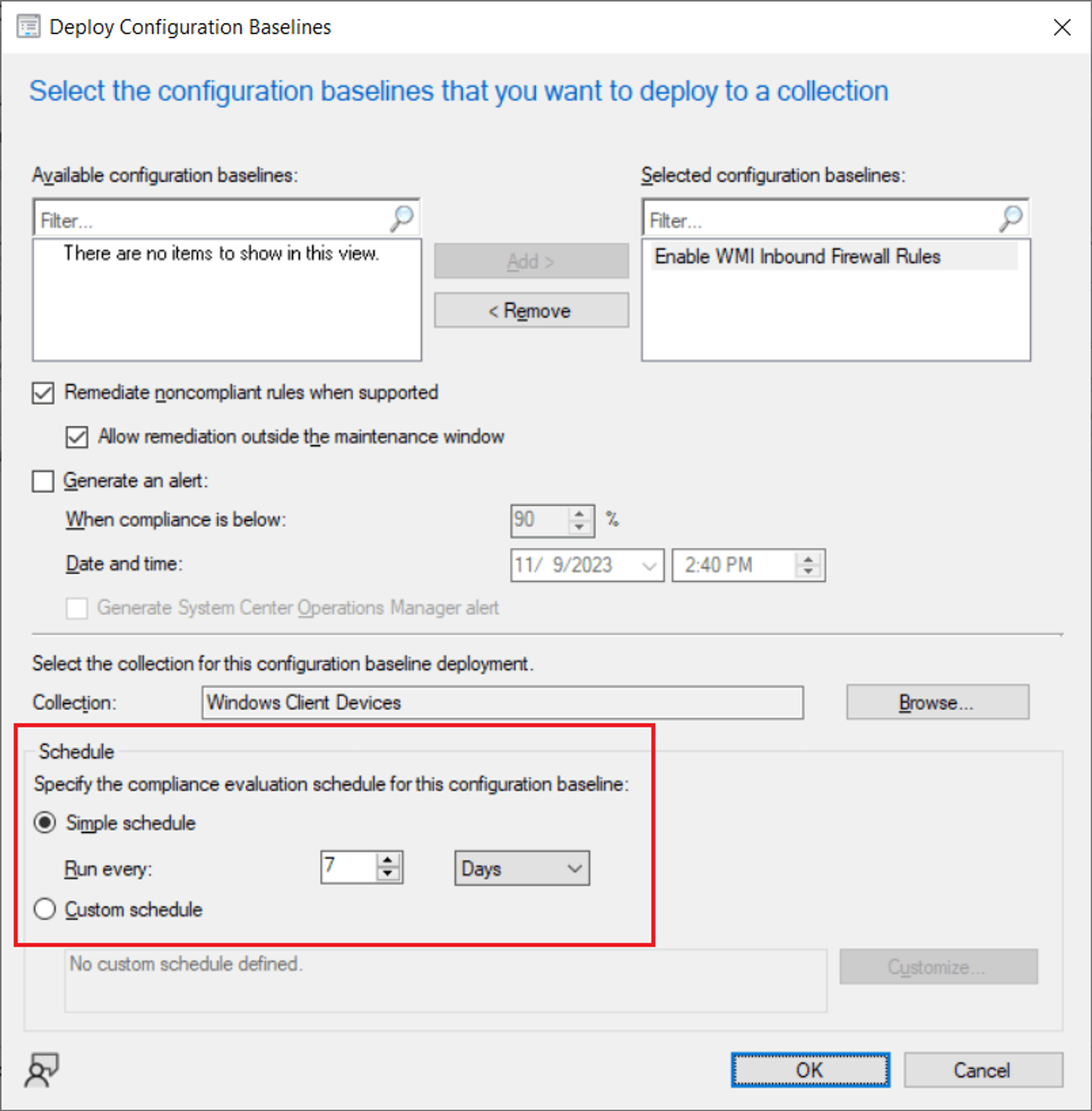 Deploy a SCCM Configuration Baseline screenshot 29