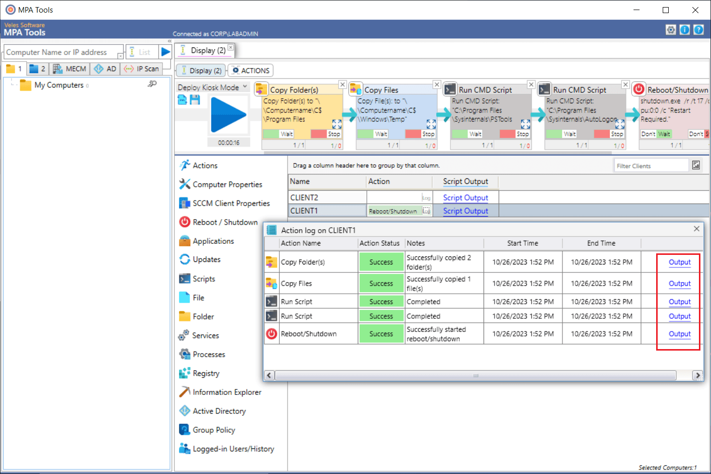 Deploy Kiosk mode and Autologon with MPA Tools screenshot 21