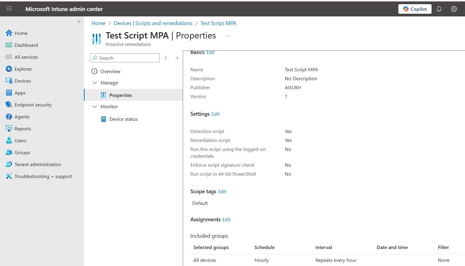 How to View Proactive Remediation Output in Intune (With Working Example) screenshot 3