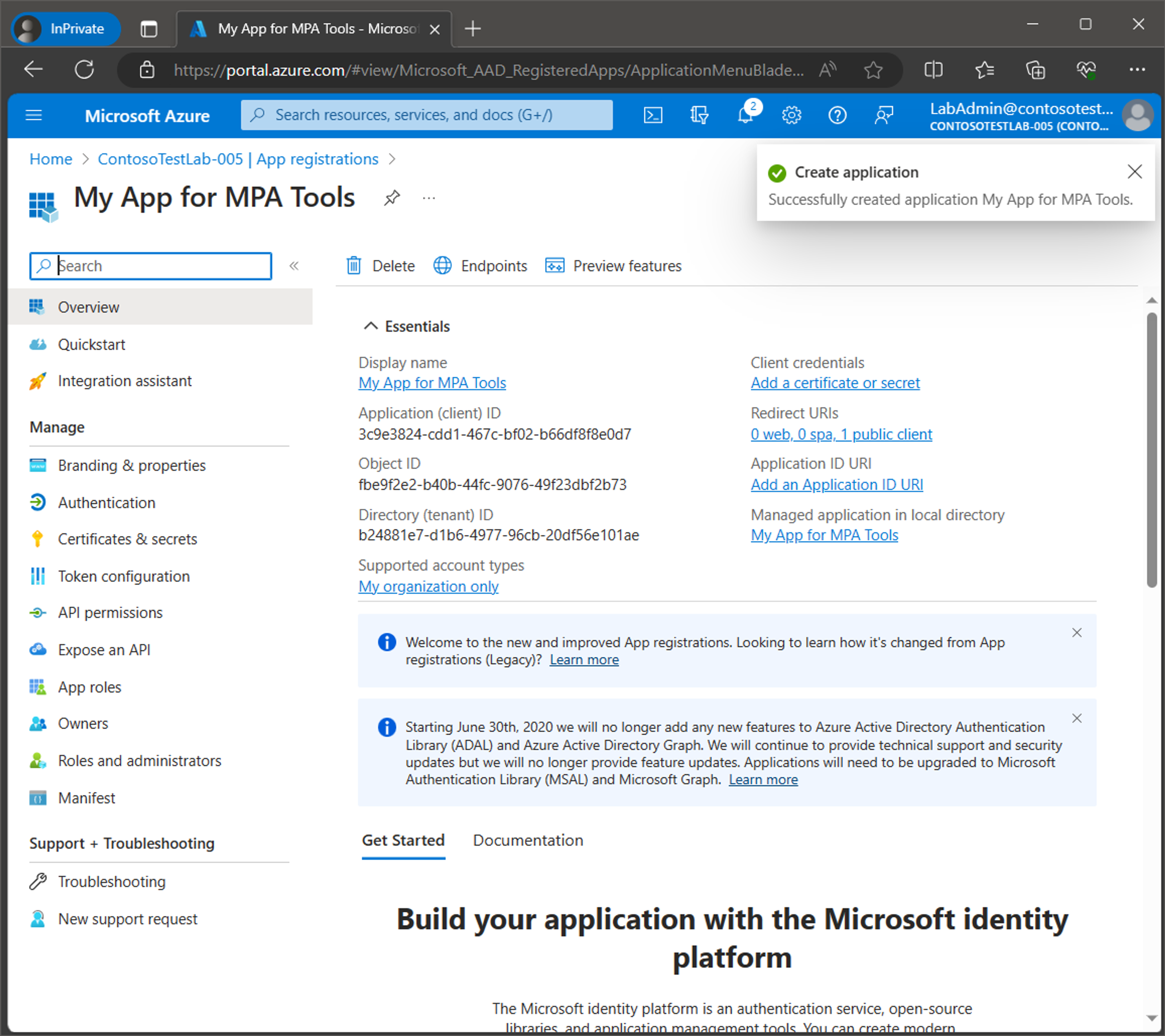 Connecting MPA Tools to Azure Tenant screenshot 22