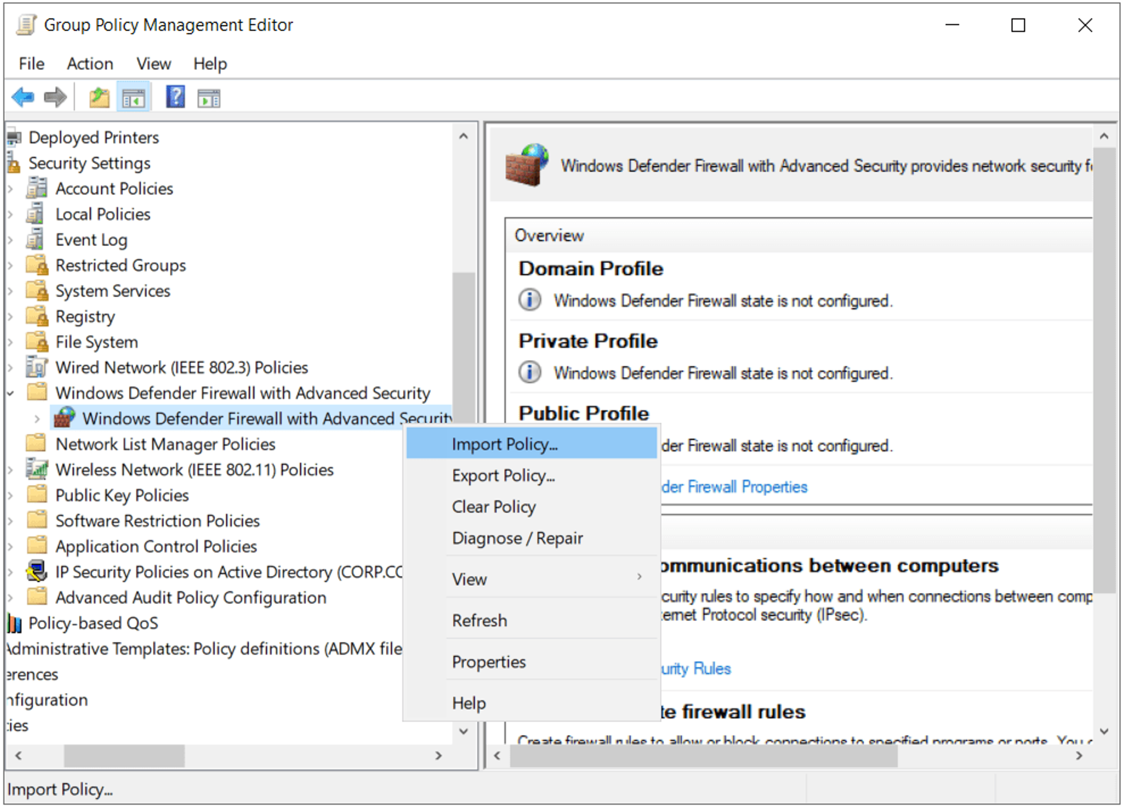 Enable Windows Firewall Rules with Group Policy screenshot 10