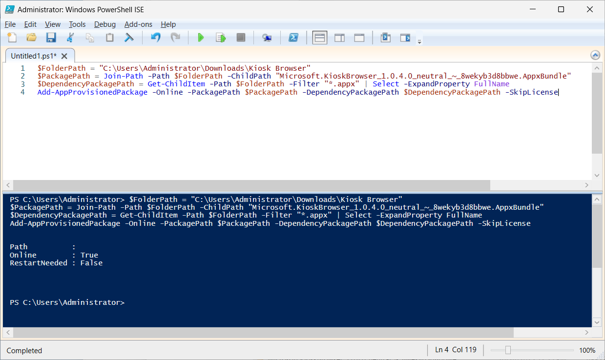 Set up Windows Kiosk Mode with PowerShell screenshot 5