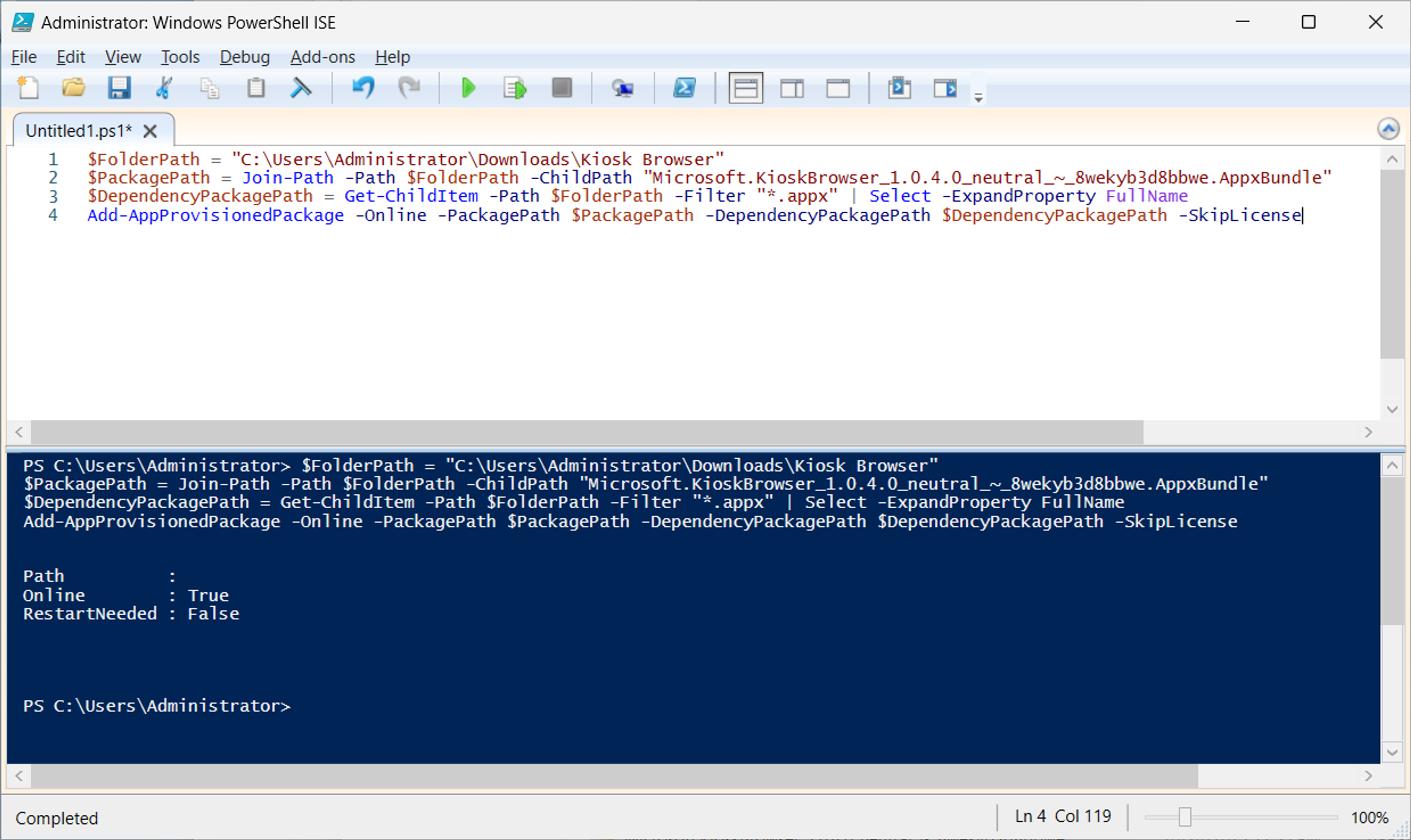 Set up Windows Kiosk Mode with PowerShell screenshot 5