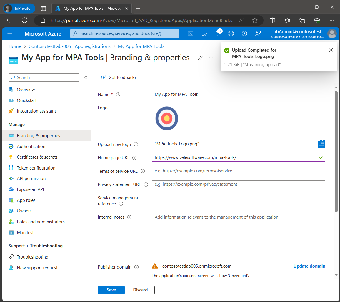 Connecting MPA Tools to Azure Tenant screenshot 24