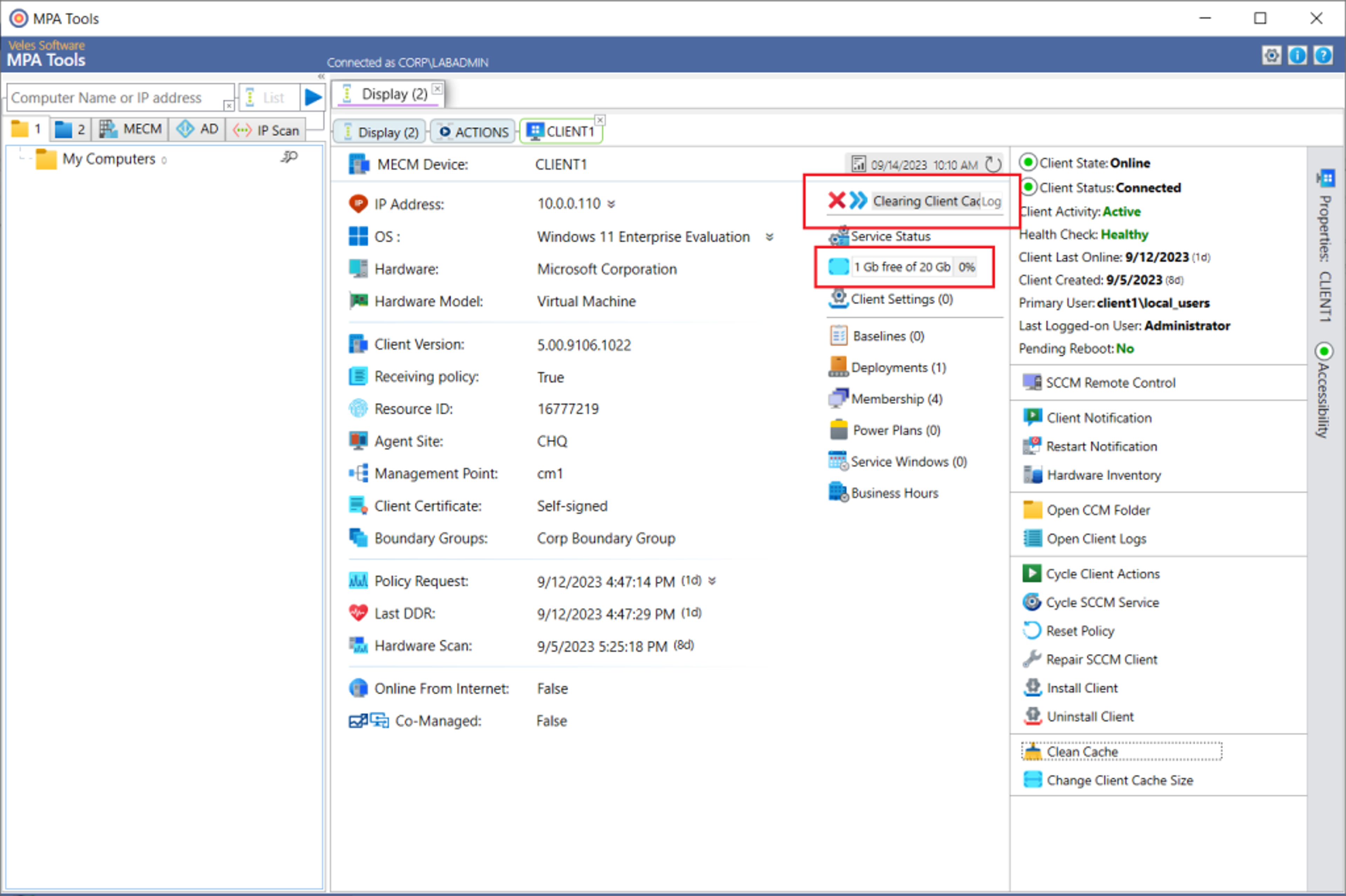 SCCM Clear Client Cache screenshot 4