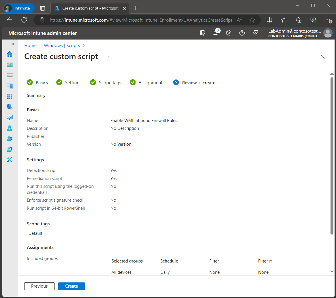 Deploy a remediation script using Intune screenshot 11